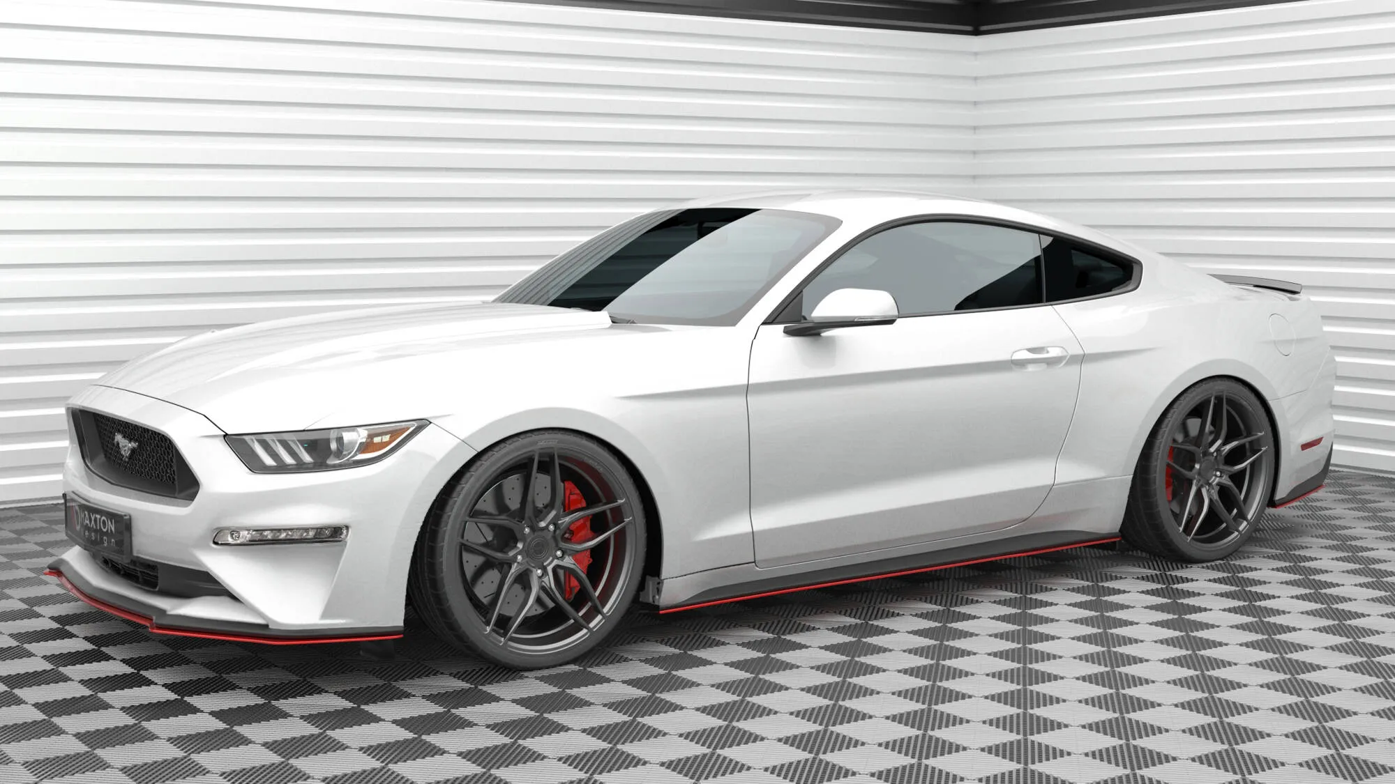 Sideskjørt V.2 Ford Mustang VI Facelift 2017 - 2023 | Glossy Black Edition – bilde 2