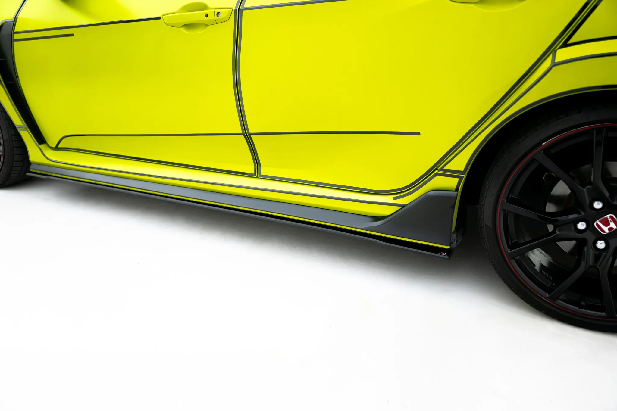 Sideskjørt V.2 Honda Type-r Civic X 2017-> | Street Pro Black Edition