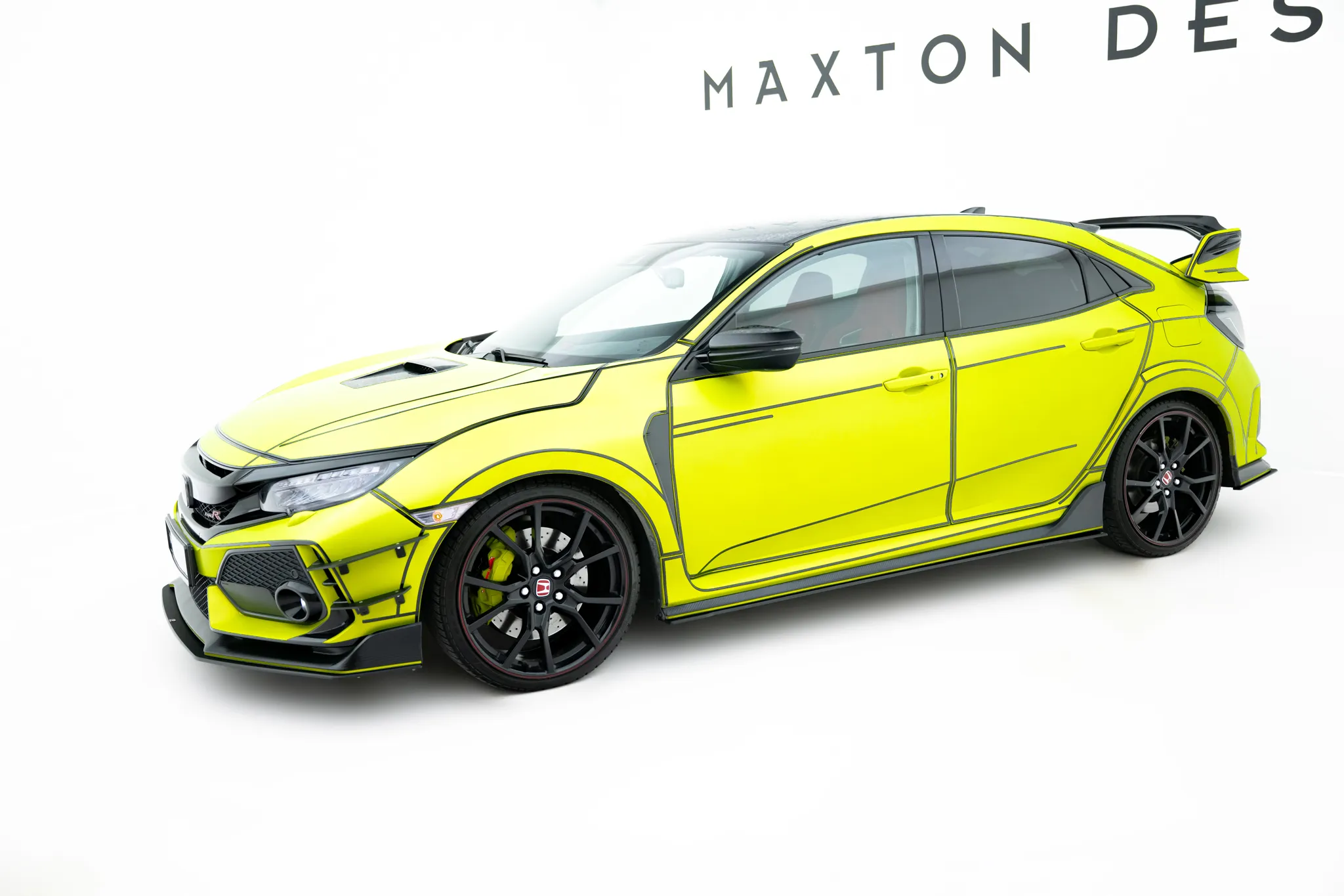 Sideskjørt V.2 Honda Type-r Civic X 2017-> | Street Pro Black Edition – bilde 2