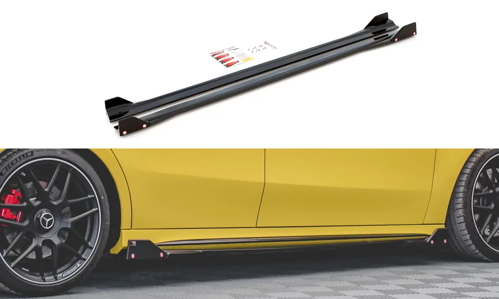 SIDESKJØRT V.2+ SIDESPLITTERS MERCEDES-BENZ AMG A45 S (W177/V177) 2019-> – bilde 2