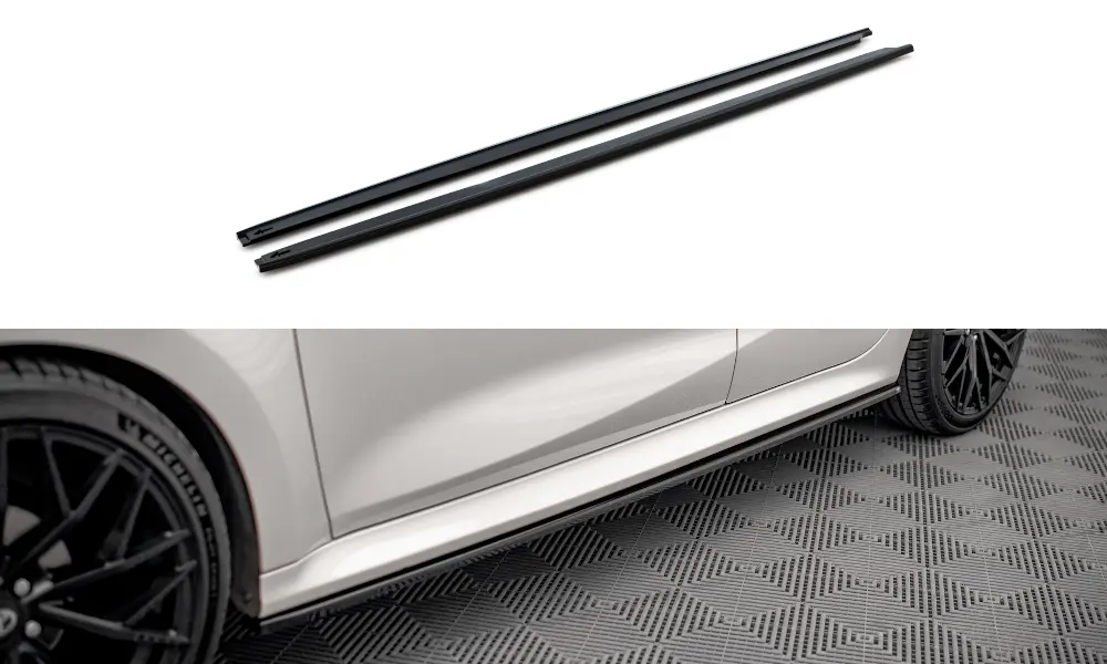 SIDESKJØRT V.2 Toyota Yaris mk4 2019-> | Glossy Black Edition – bilde 2