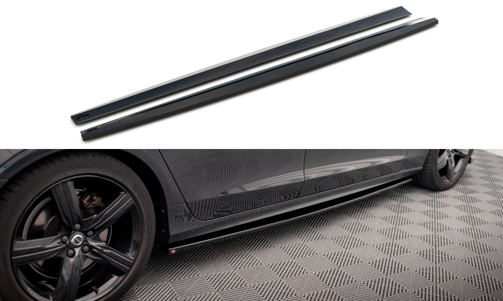 Sideskjørt Volvo V90 / S90 mk2 R-Design 2016 - 2020 | Glossy Black Edition – bilde 3