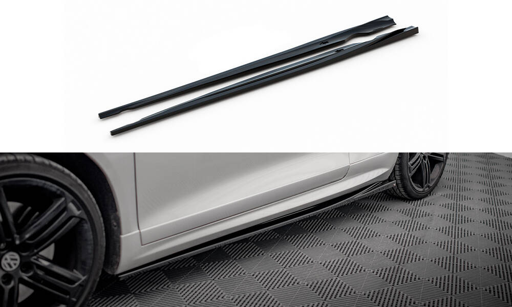 Sideskjørt VW Scirocco R mk3 2008 - 2014 | V.2 Glossy Black Edition – bilde 3