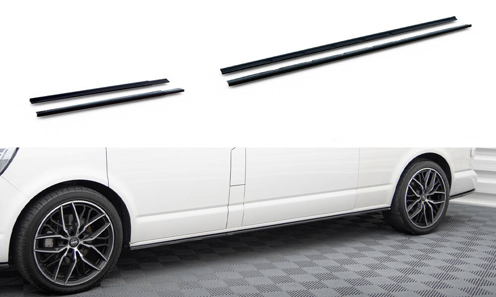 Sideskjørt VW T6.1 Long facelift 2019 - 2023 | Glossy Black Edition – bilde 3