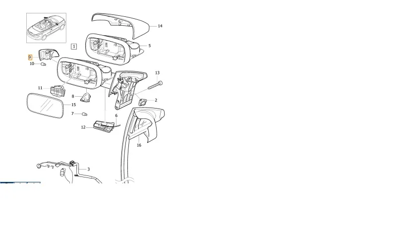 Sidespeilblinklys Volvo C70 / S40 / V50 2004-2007 │ Genuine® venstre/høyre side – bilde 2