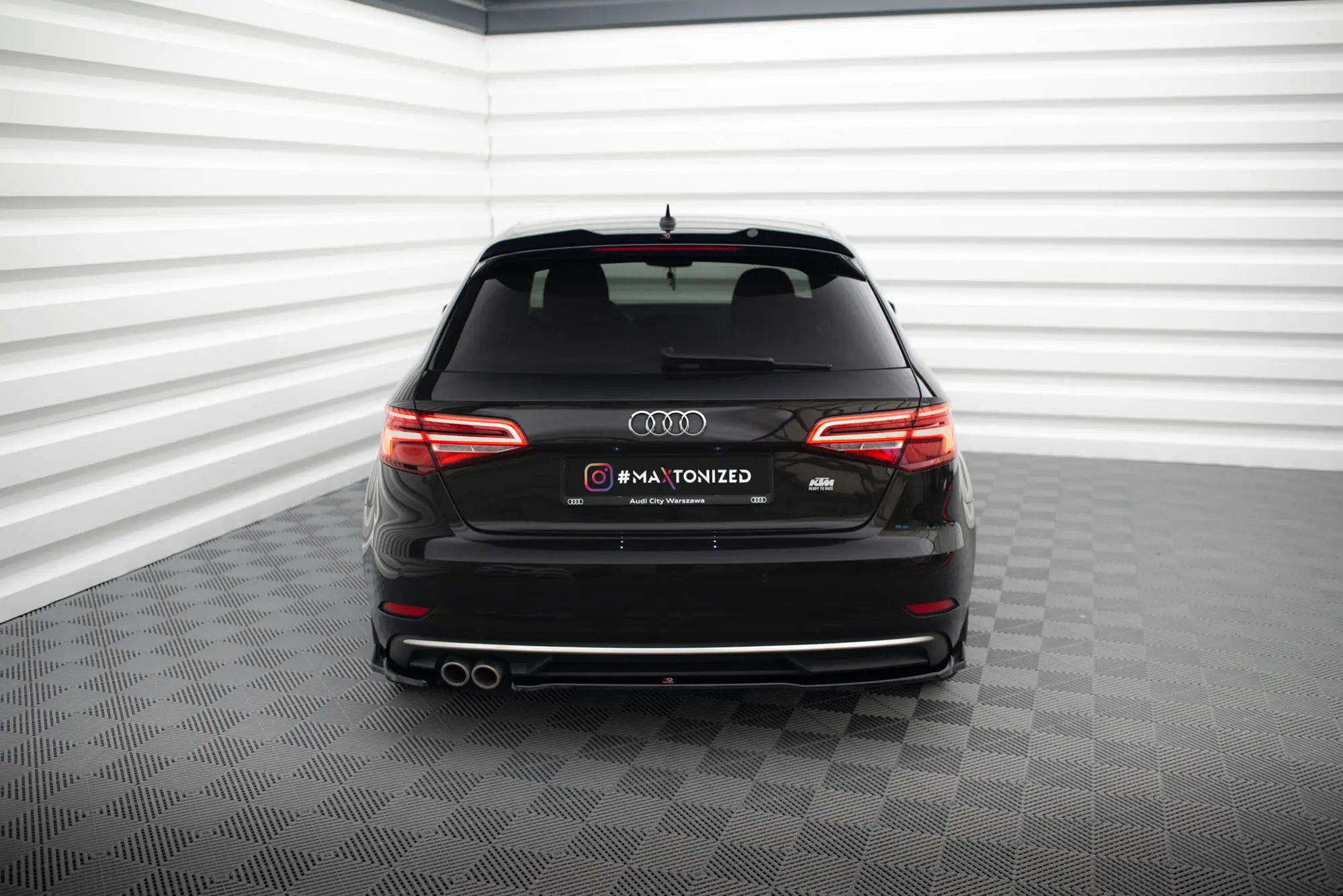 Sidesplitters bak Audi A3 8V Sportback Facelift 2016 - 2020 | Glossy Black Edition – bilde 3