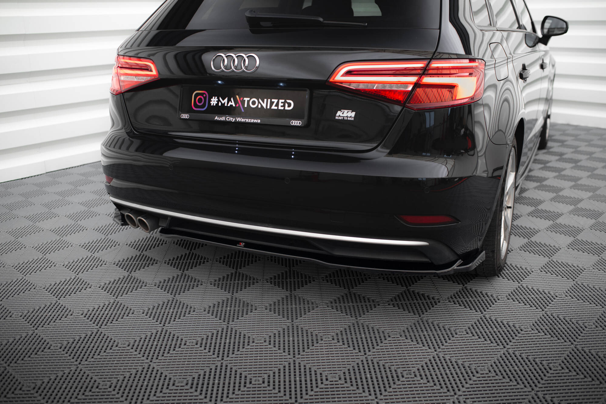Sidesplitters bak Audi A3 8V Sportback Facelift 2016 - 2020 | Glossy Black Edition – bilde 4