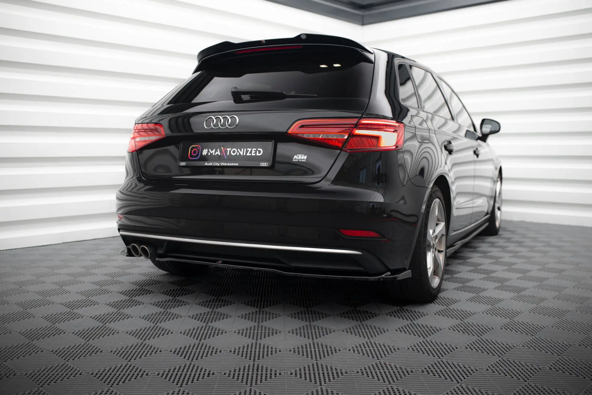 Sidesplitters bak Audi A3 8V Sportback Facelift 2016 - 2020 | Glossy Black Edition – bilde 5