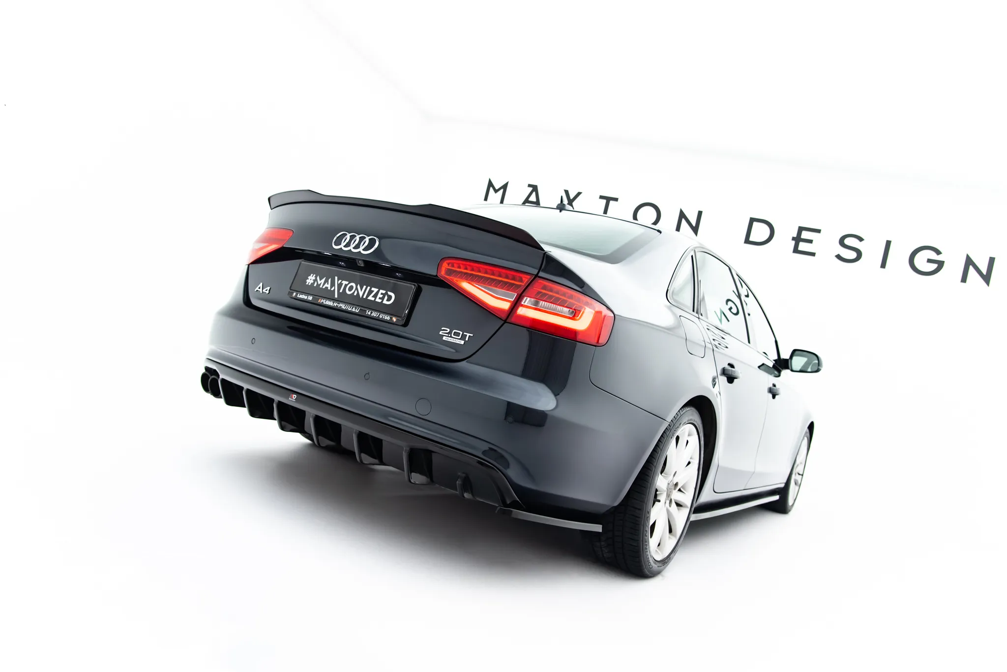 Sidesplitters bak Audi A4 B8 Facelift 2011 - 2015 | Glossy Black Edition