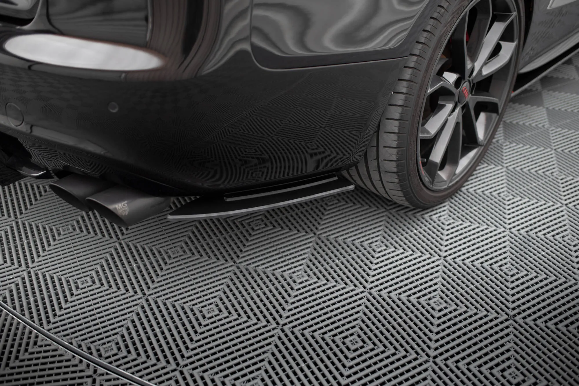 Sidesplitters bak Audi A5 8T Coupe 2007 - 2011 / Audi A5 8T S-Line Coupe 2007 - 2011 | Street Pro Black Edition
