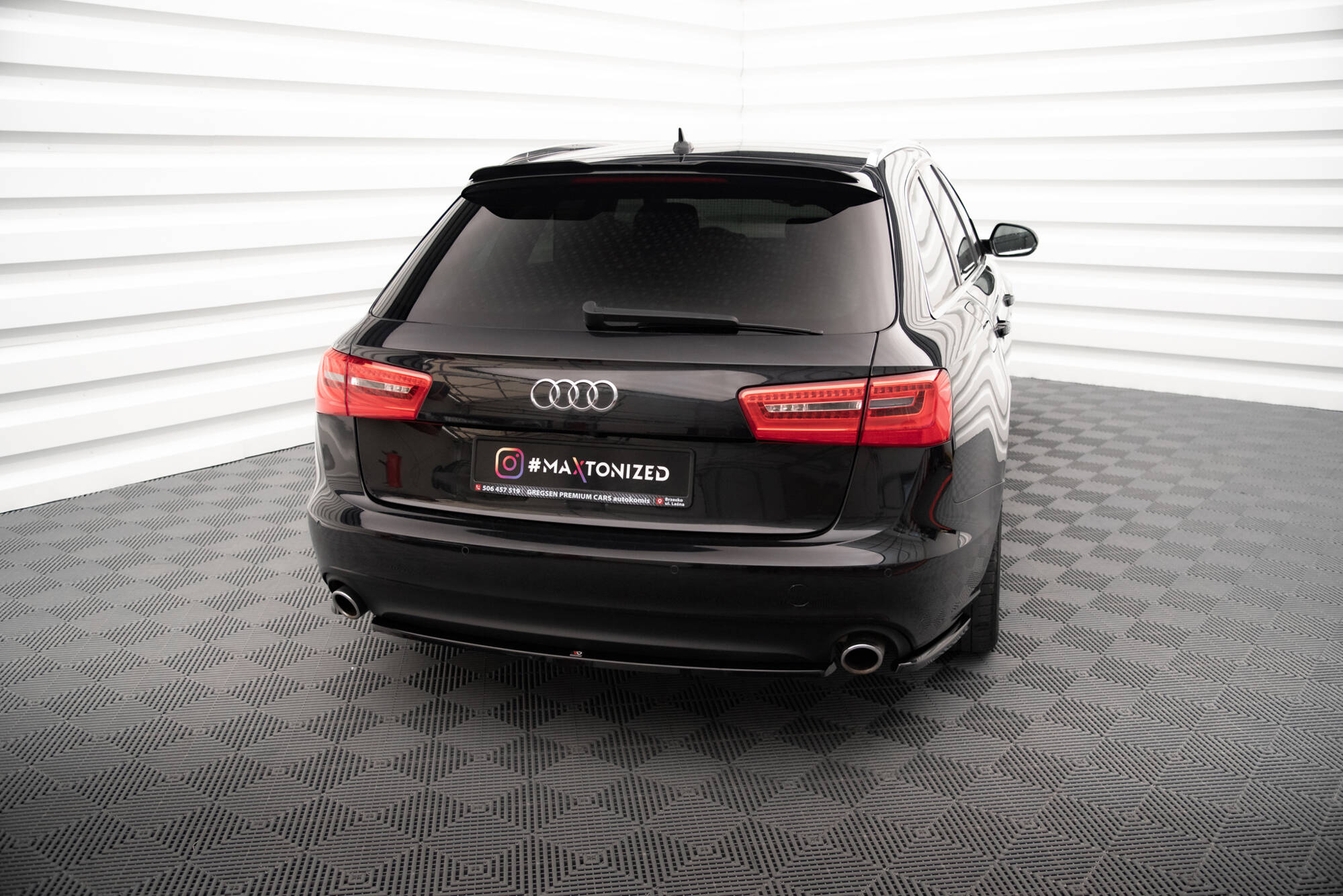 Sidesplitters bak Audi A6 C7 Avant 2011 - 2014 | Glossy Black Edition V2 – bilde 2
