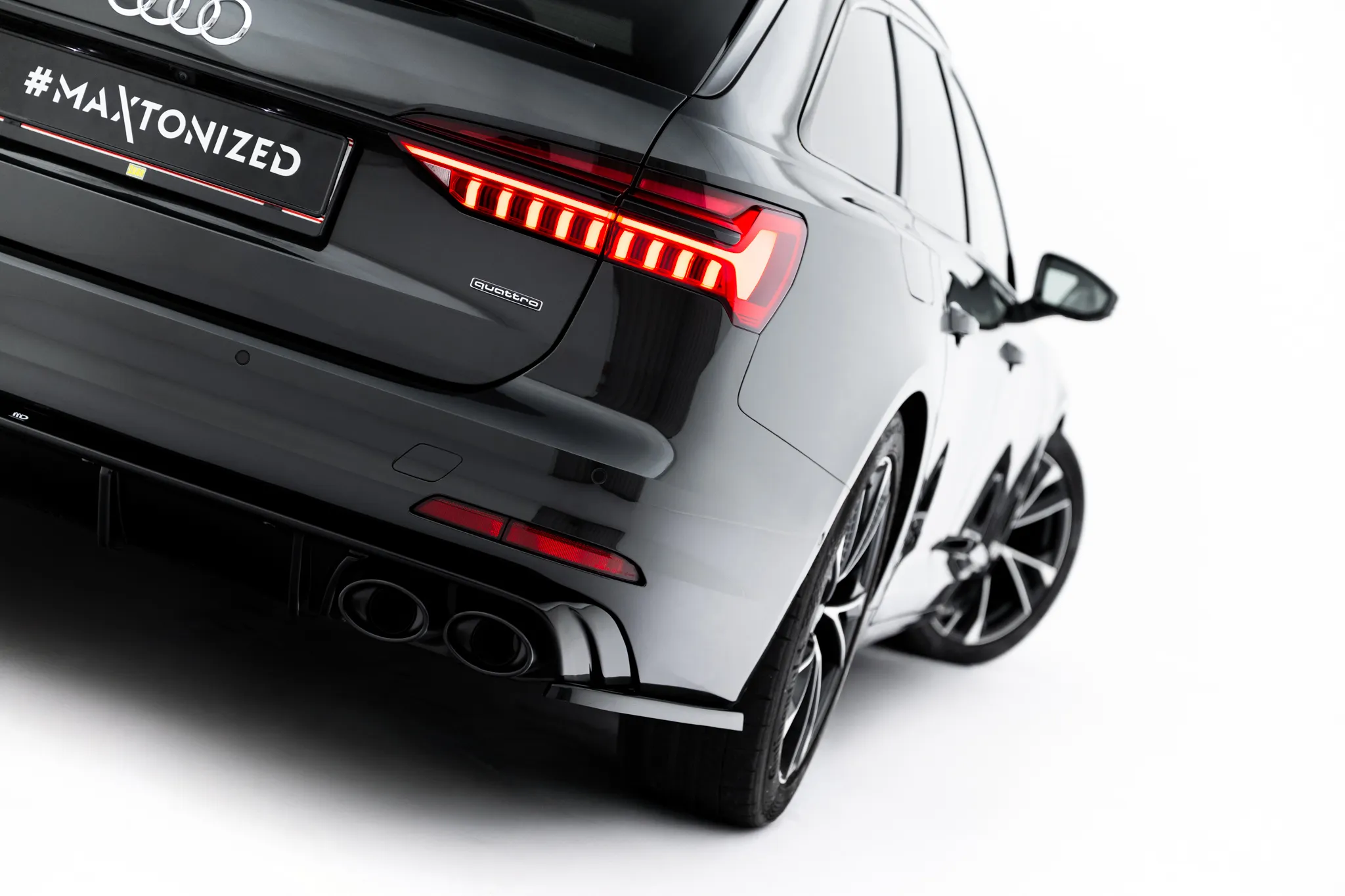 Sidesplitters bak Audi A6 C8 2018 - 2023 | Glossy Black Edition