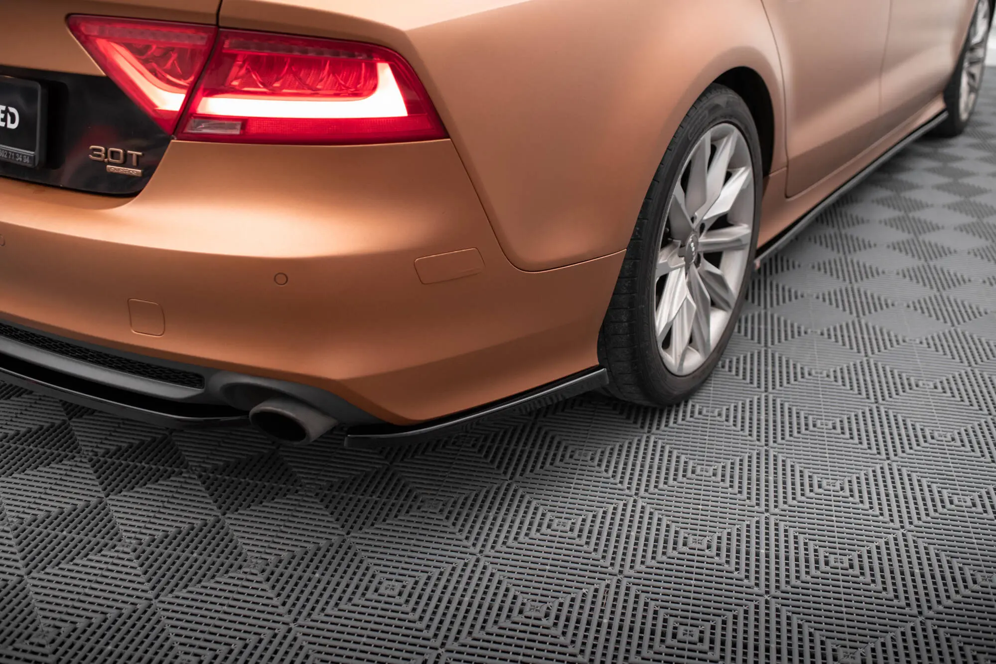 Sidesplitters bak Audi A7 Sportback 4G 2010 - 2014 | Glossy Black Edition