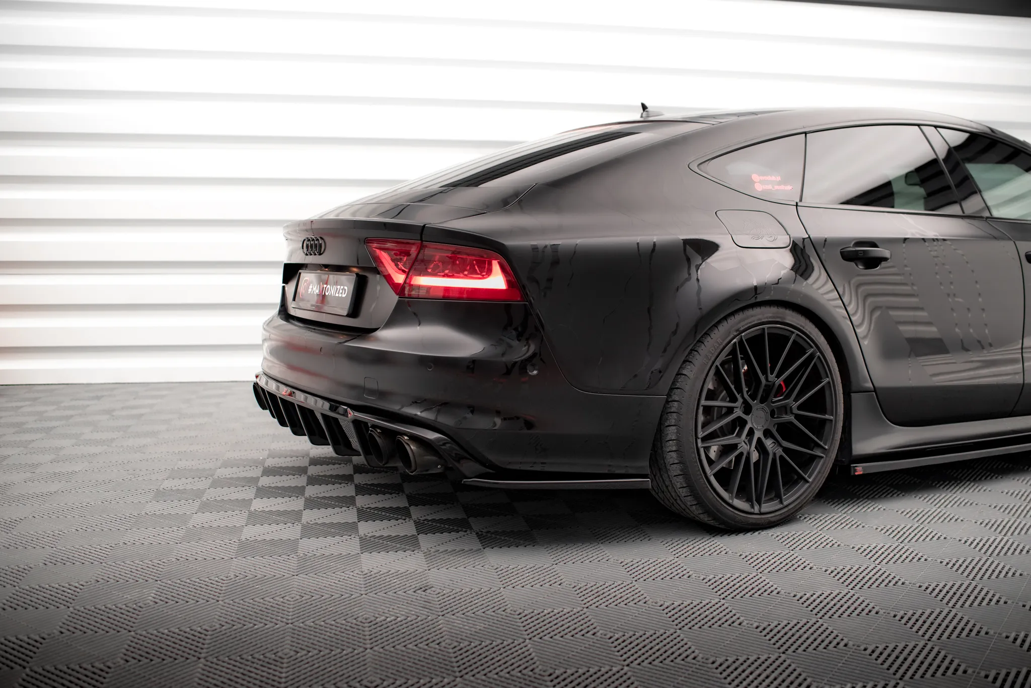 Sidesplitters bak Audi A7 Sportback 4G S-Line 2010 - 2014 | Glossy Black Edition