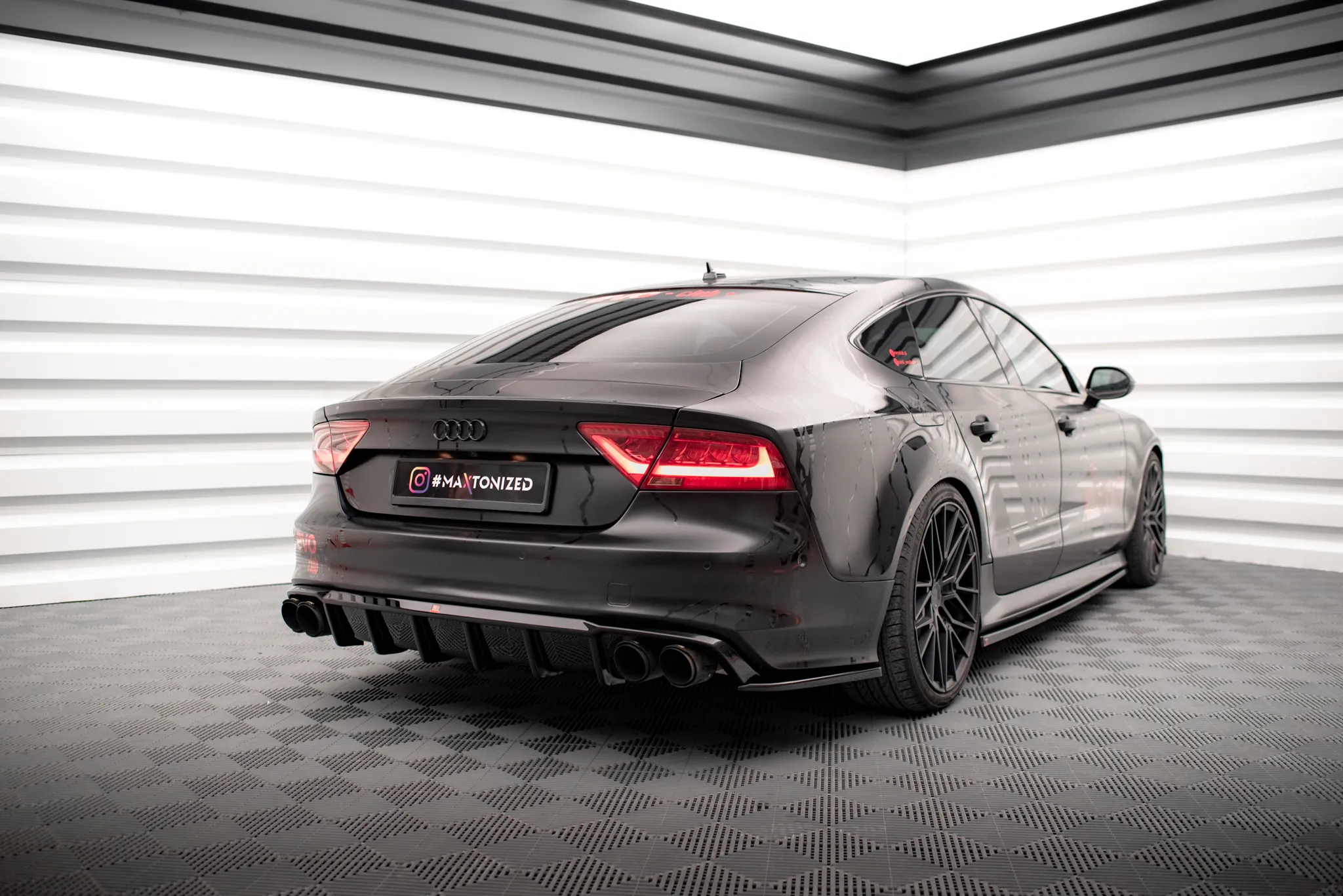 Sidesplitters bak Audi A7 Sportback 4G S-Line 2010 - 2014 | Glossy Black Edition – bilde 3