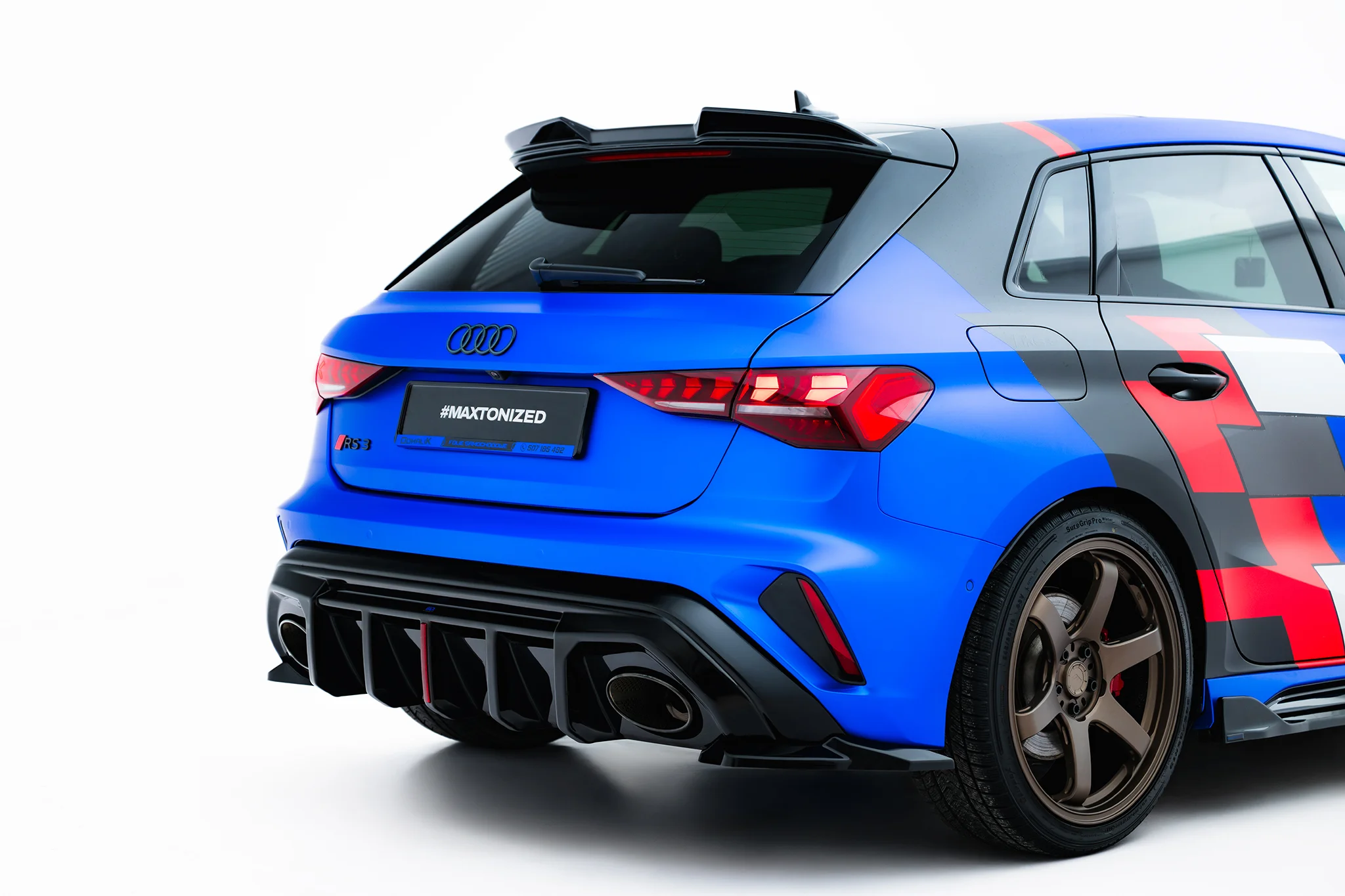 Sidesplitters bak Audi RS3 8Y Facelift 2024 -> | Glossy Black Edition V1 – bilde 3
