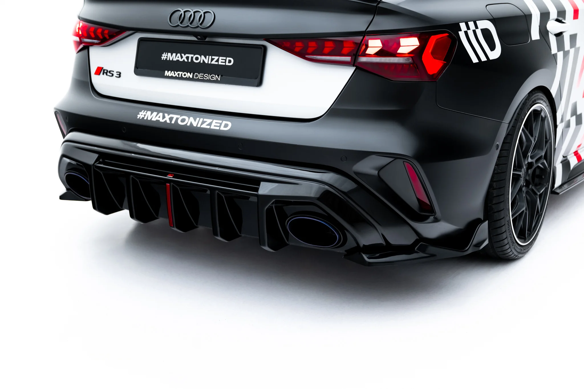 Sidesplitters bak Audi RS3 (8Y) Facelift 2024 ->  | Glossy Black Edition V2 – bilde 2