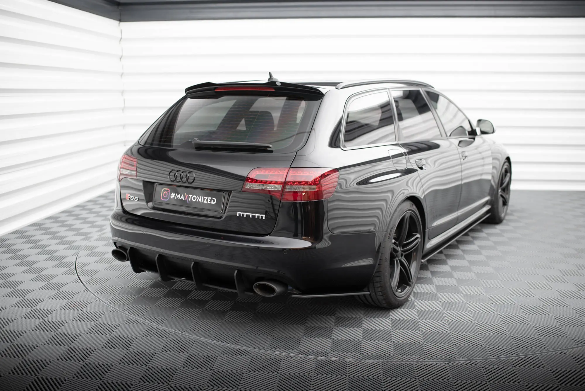 Sidesplitters bak Audi RS6 (C6) Avant 2007 - 2010 | Street Pro Black Edition
