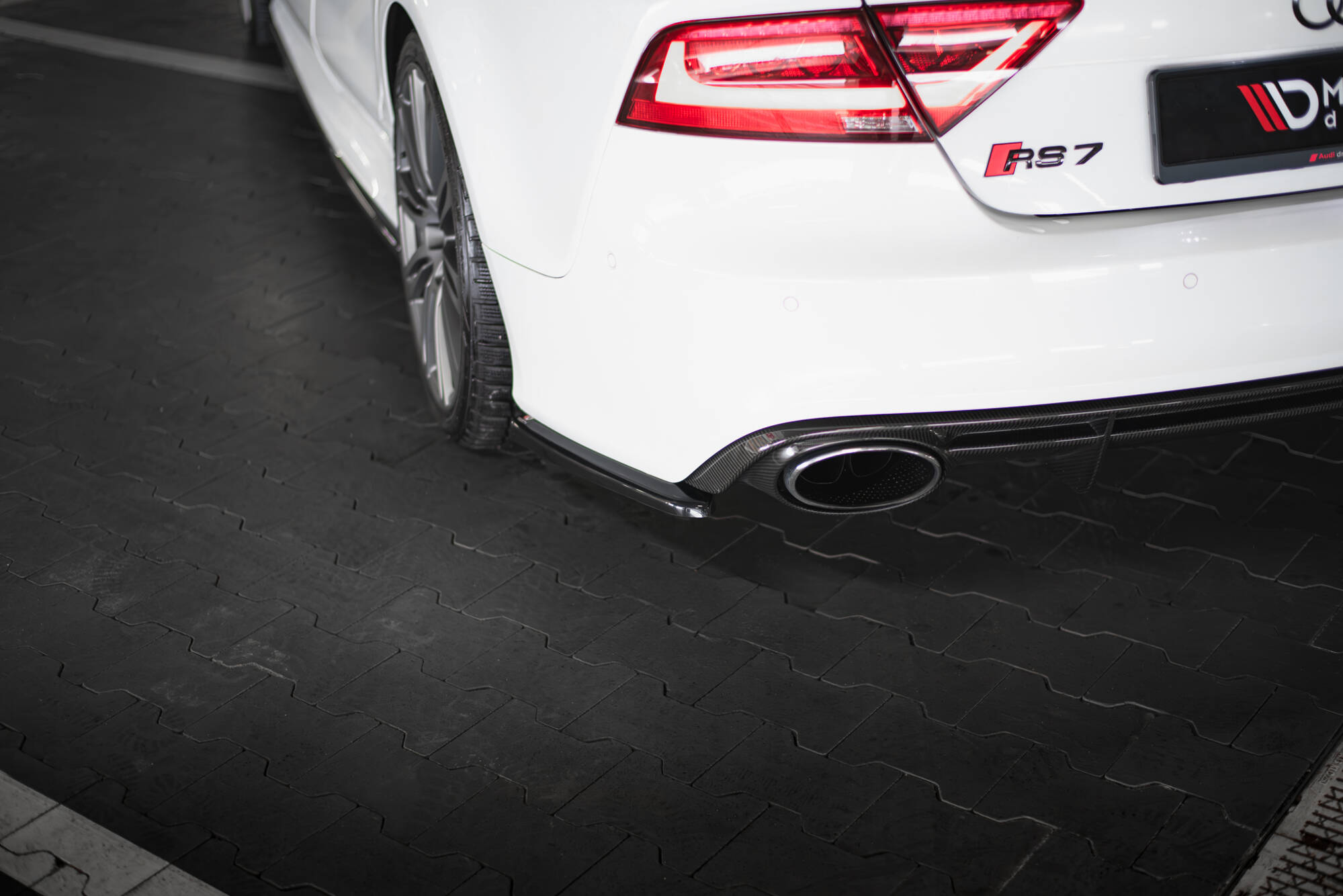 Sidesplitters bak  Audi RS7 (C7) facelift 2014 - 2017 | V.2 Glossy Black Edition – bilde 3