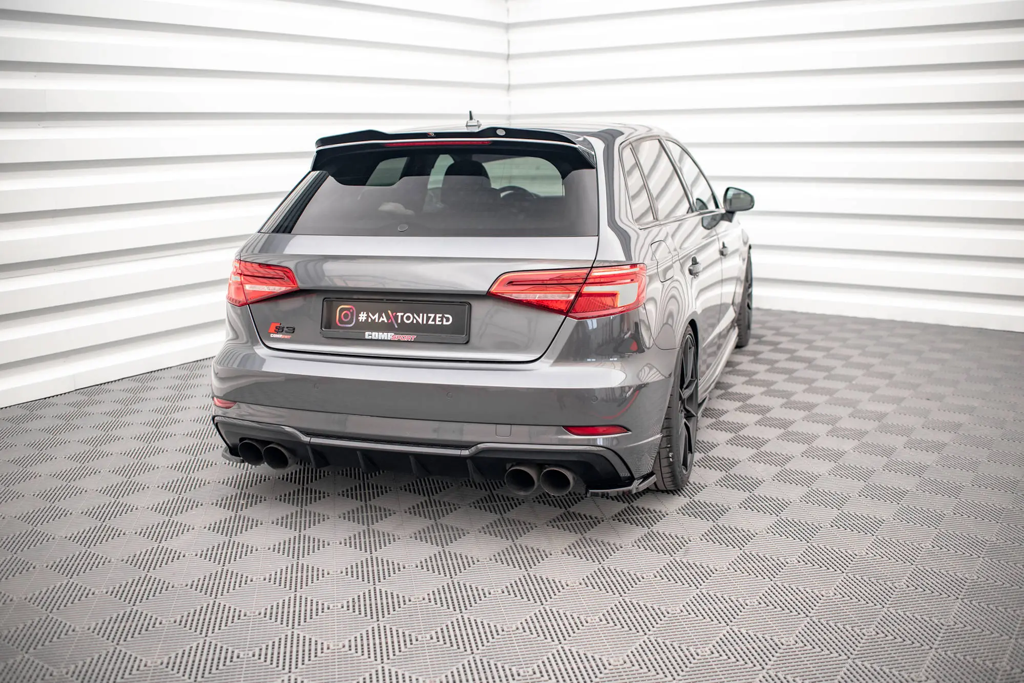 Sidesplitters bak Audi S3 (8V) Sportback facelift 2016 - 2019 | Glossy Black Edition – bilde 5