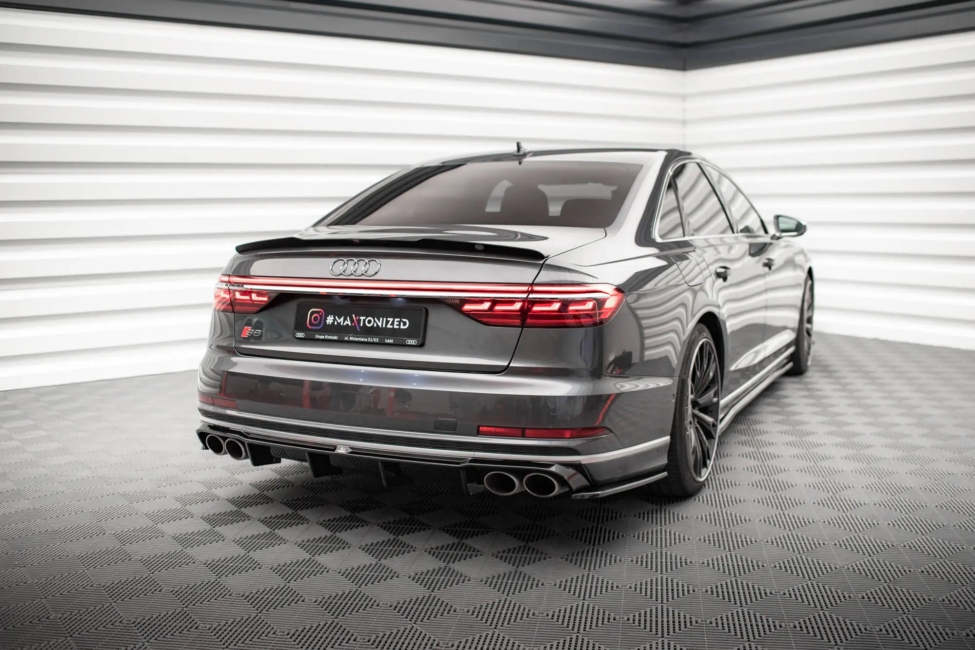 Sidesplitters bak Audi S8 (D5) 2019 - 2021 | V.2 Glossy Black Edition – bilde 4
