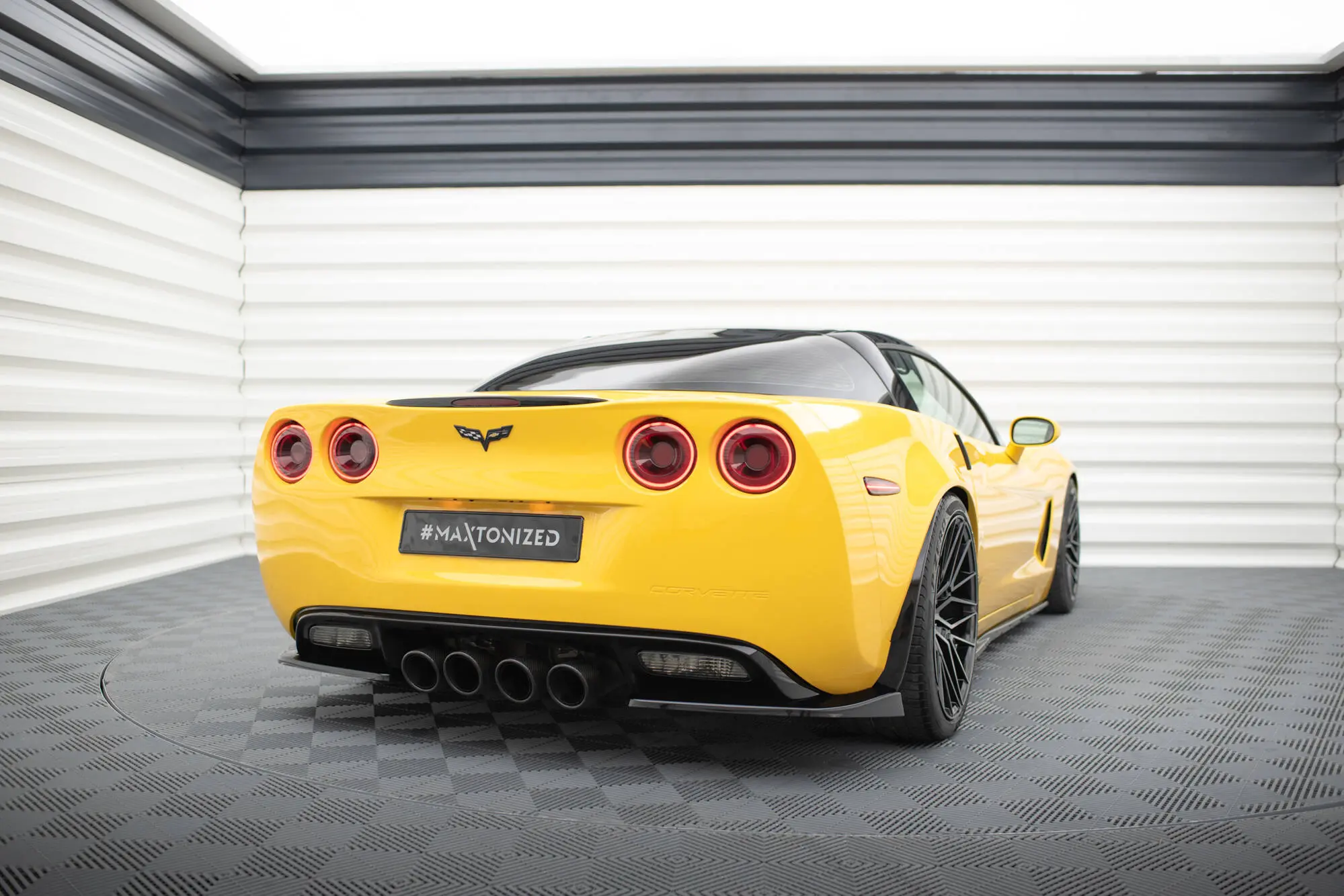 Sidesplitters bak Chevrolet Corvette C6 2004 - 2013 | Glossy Black Edition – bilde 4