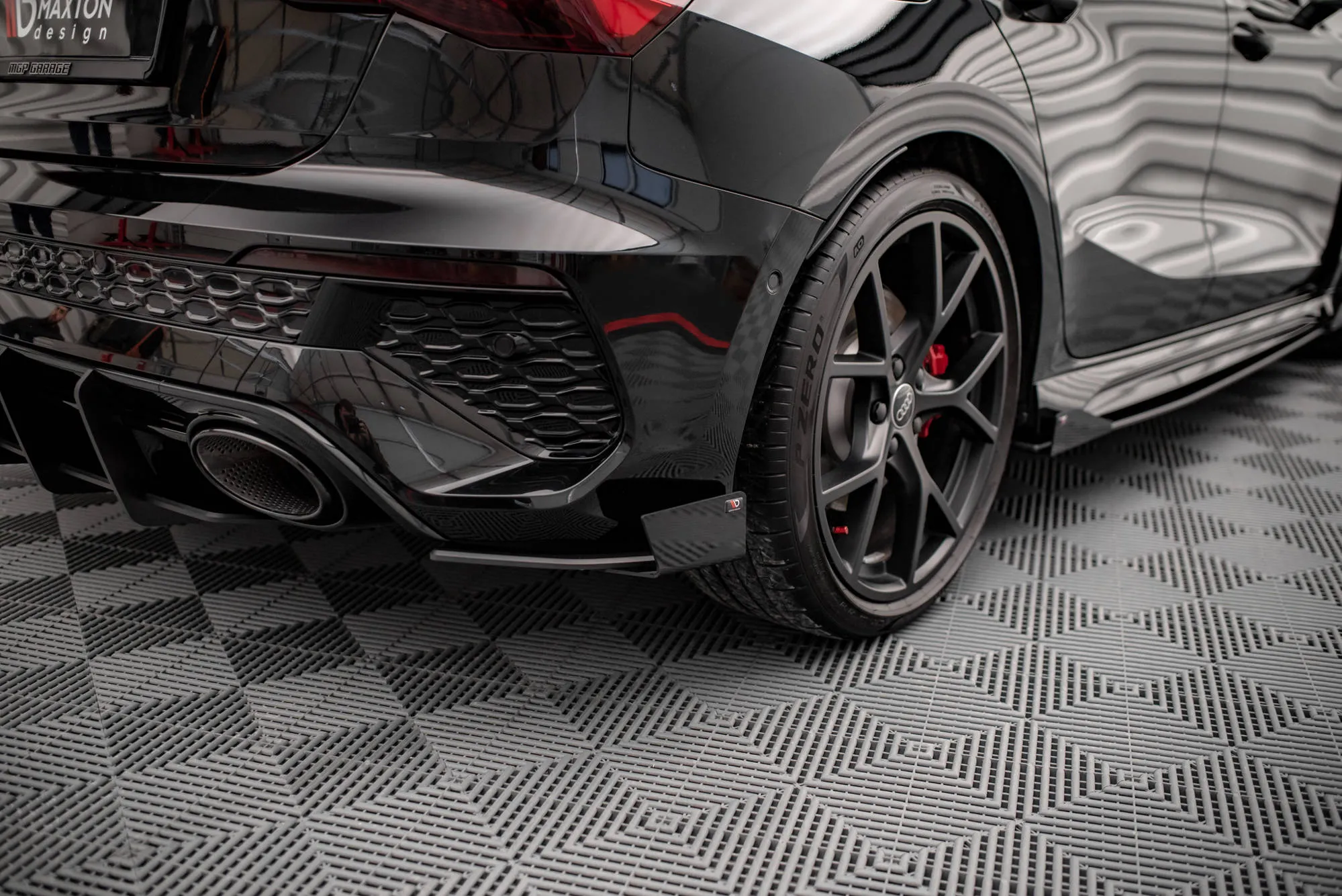 Sidesplitters bak + Flopper Audi RS3 8Y 2002-2010 | Street Pro Black Edition – bilde 4