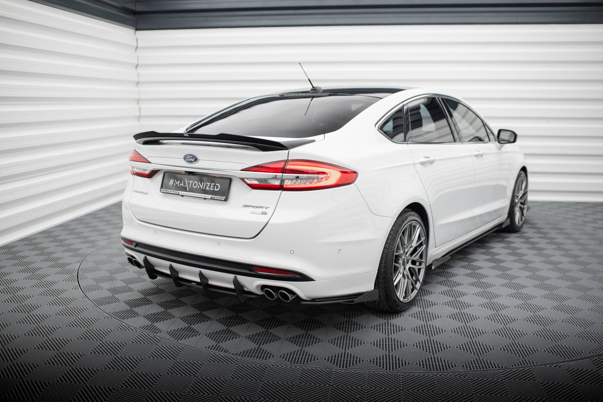 Sidesplitters bak + flopper Ford Mondeo Sport  mk5 facelift 2019 - 2022 / Ford Fusion Sport (USA) mk2 facelift 2019 - 2020 | Street Pro Black Edition – bilde 4