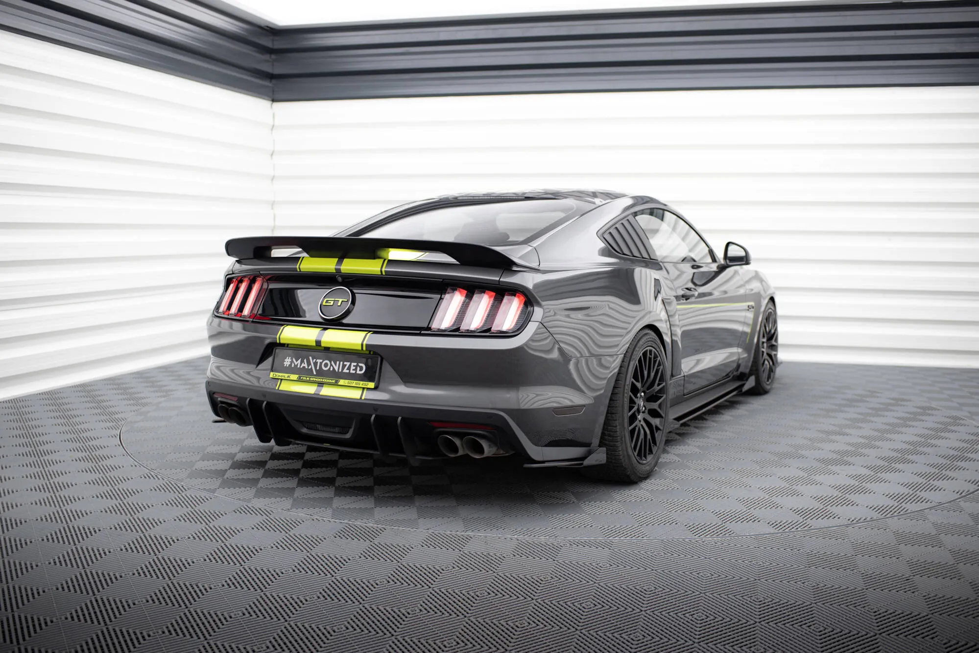 Sidesplitters bak + Flopper Ford Mustang GT VI 2014 - 2017 | Street Pro Black Edition – bilde 2