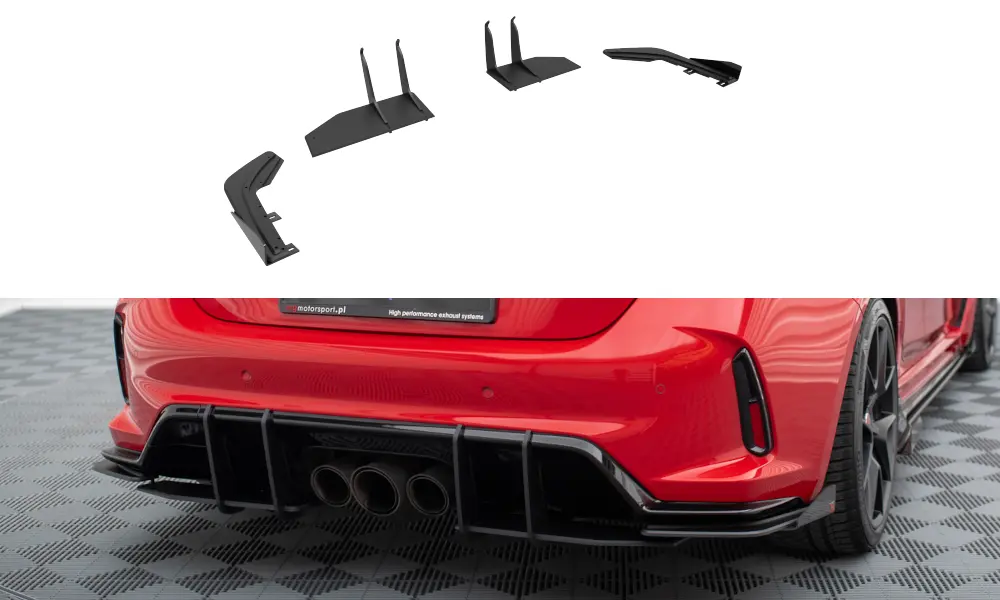 Sidesplitters bak + flopper Honda Civic XI Type-R 2023-> | Street Pro Black Edition – bilde 3