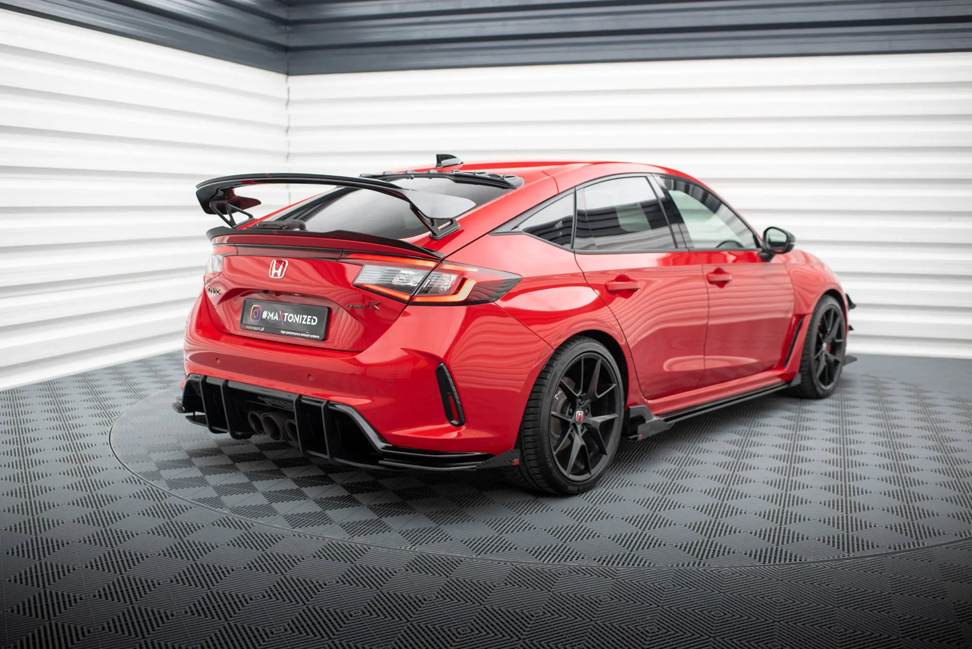 Sidesplitters bak + flopper Honda Civic XI Type-R 2023-> | Street Pro Black Edition – bilde 6