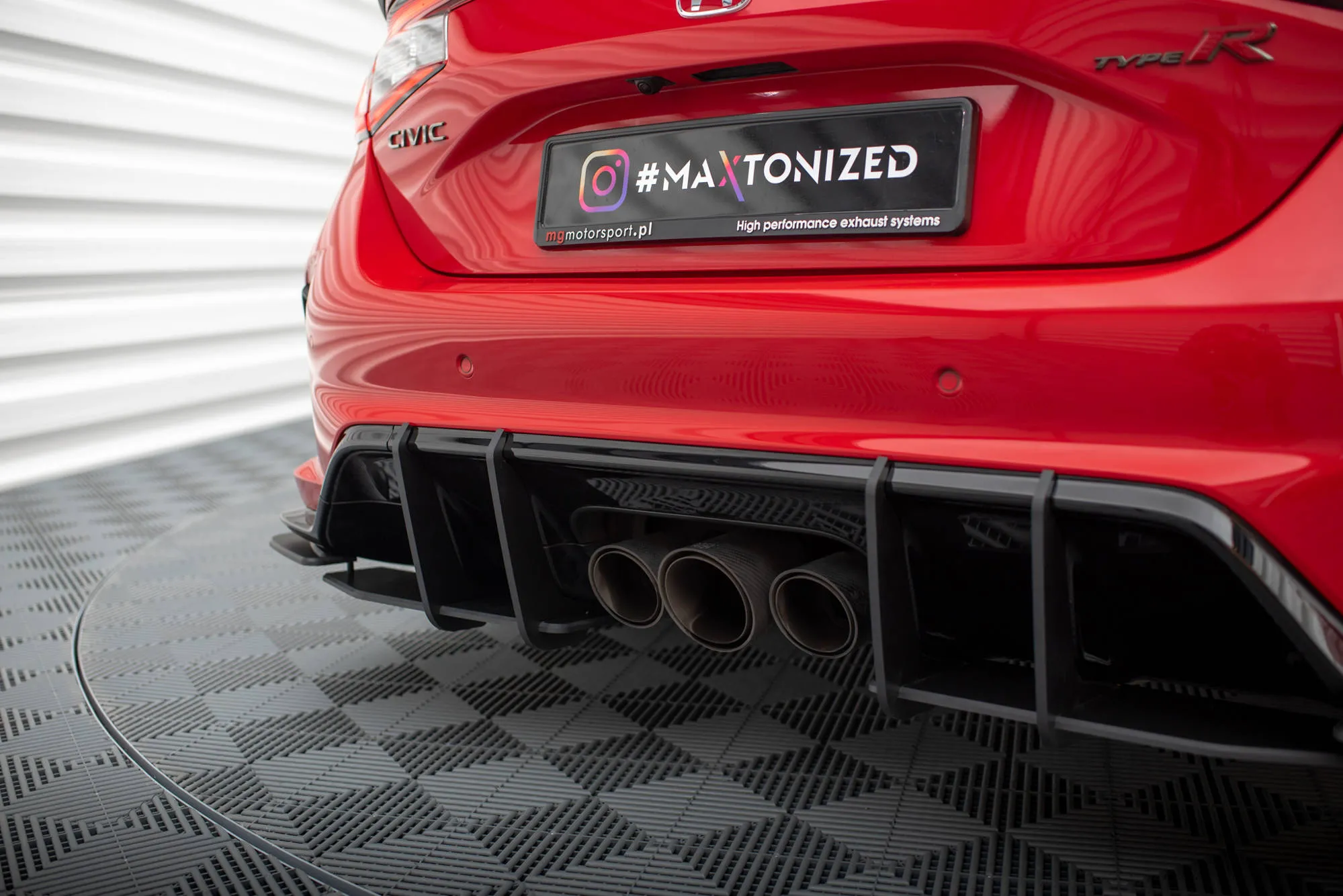 Sidesplitters bak + Flopper Honda Civic XI Type-R 2023-> | Street Pro Black Edition