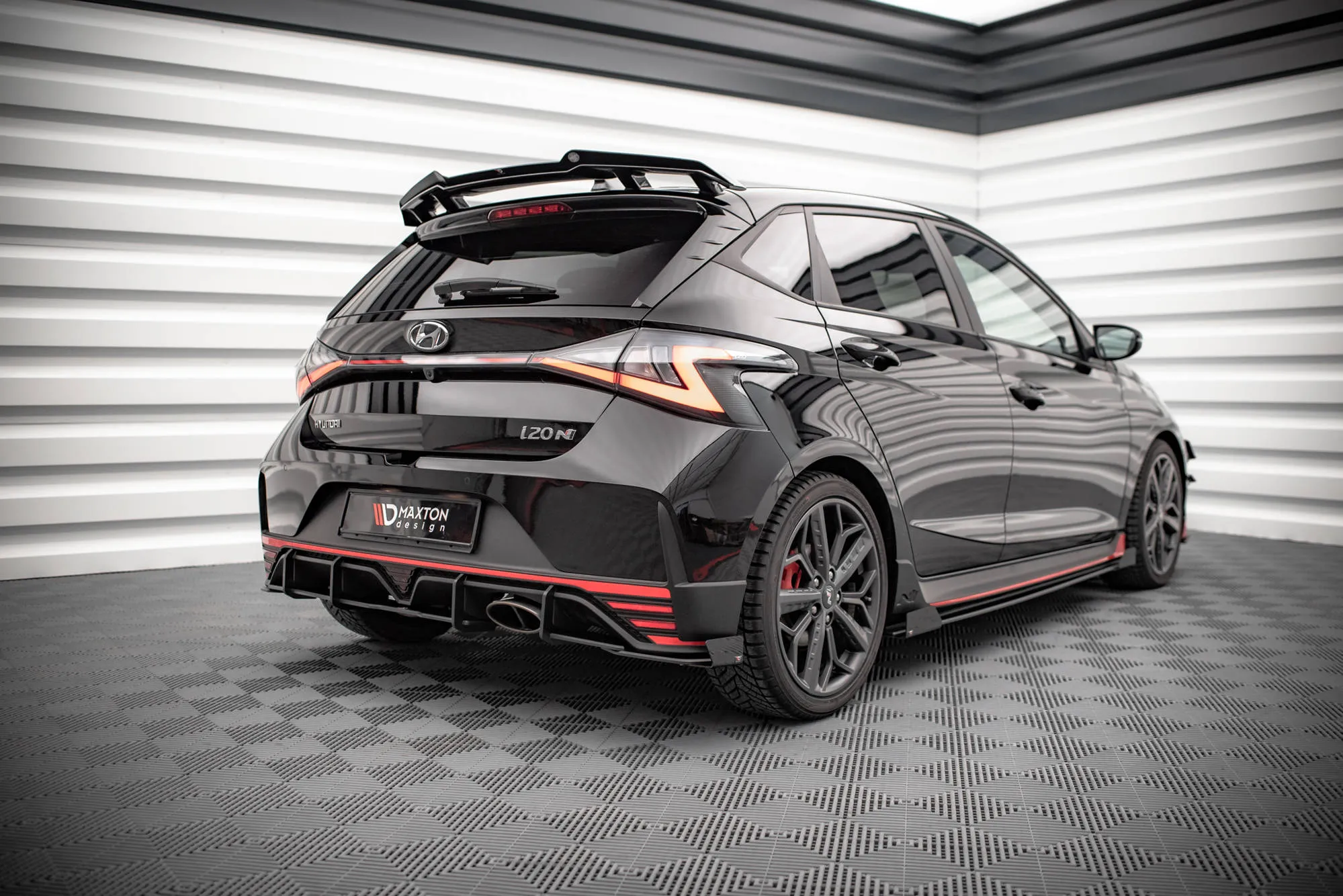 Sidesplitters bak + Flopper Hyundai i20 III N 2020 - 2023 | Street Pro Black Edition – bilde 2