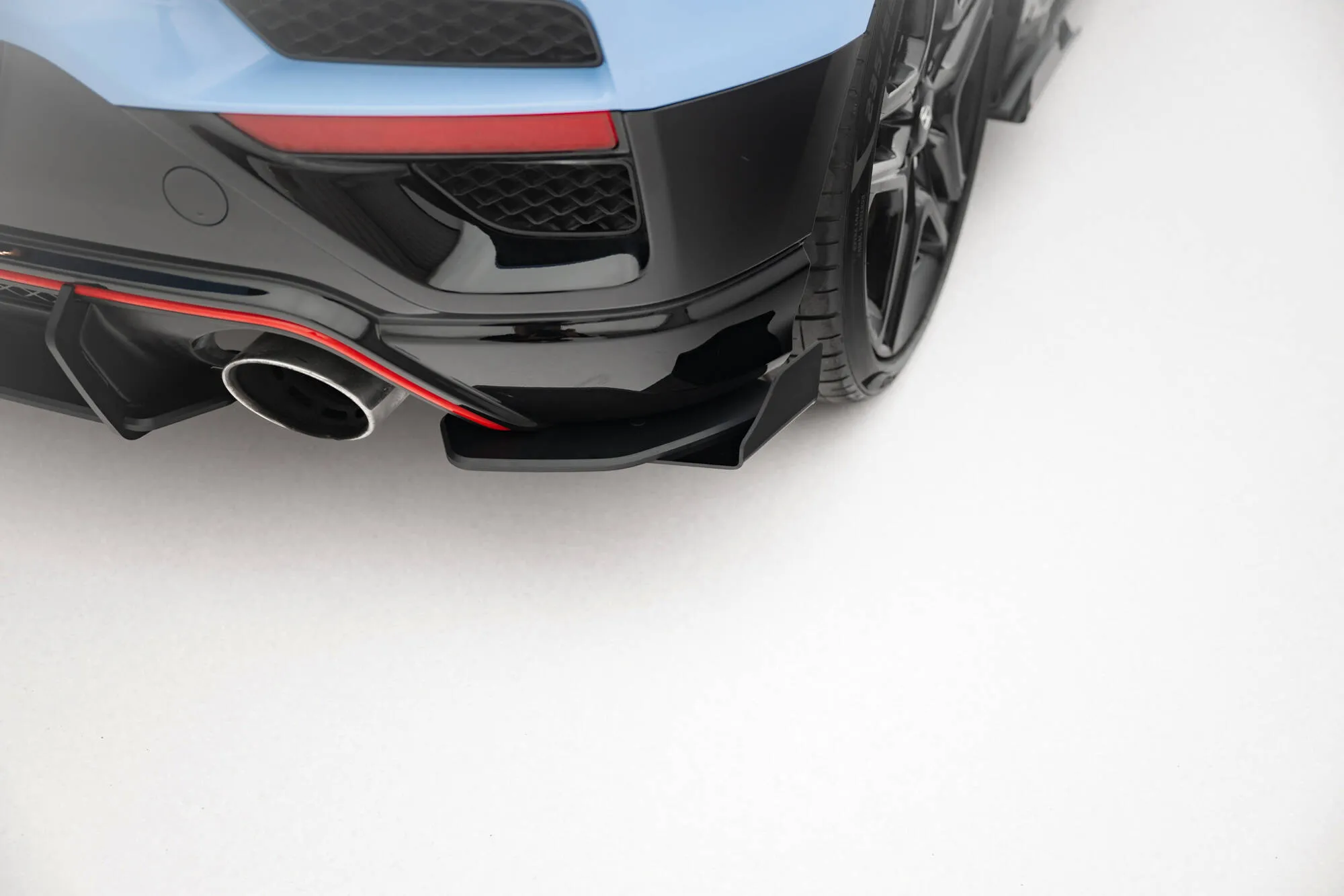 Sidesplitters bak + Flopper Hyundai Veloster N II 2018 - 2022 | Street Pro Black Edition