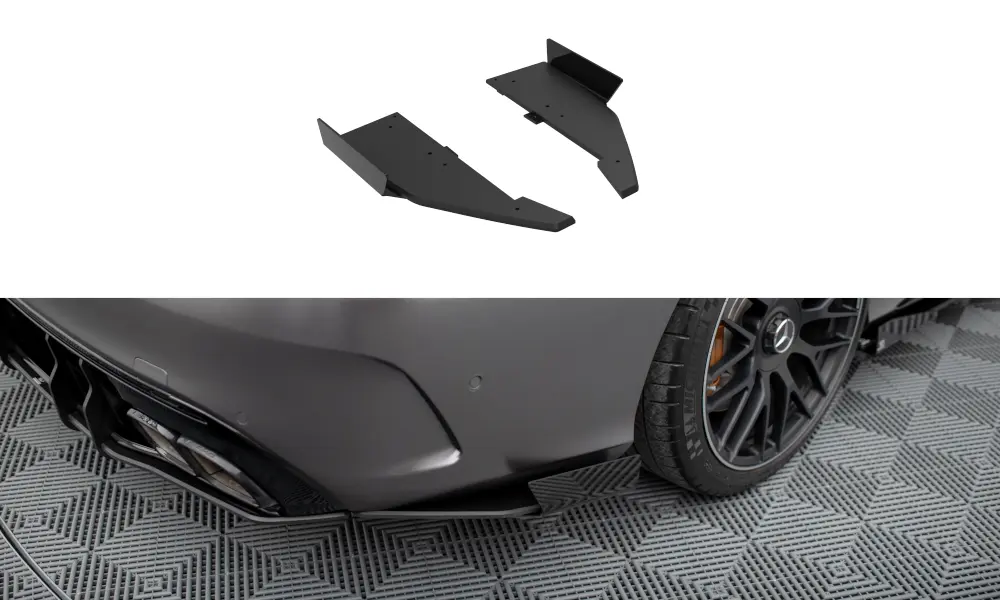 Sidesplitters bak + flopper Mercedes-Benz C63 AMG (W205 / S205) facelift 2018 - 2021 | Street Pro Black Edition – bilde 3