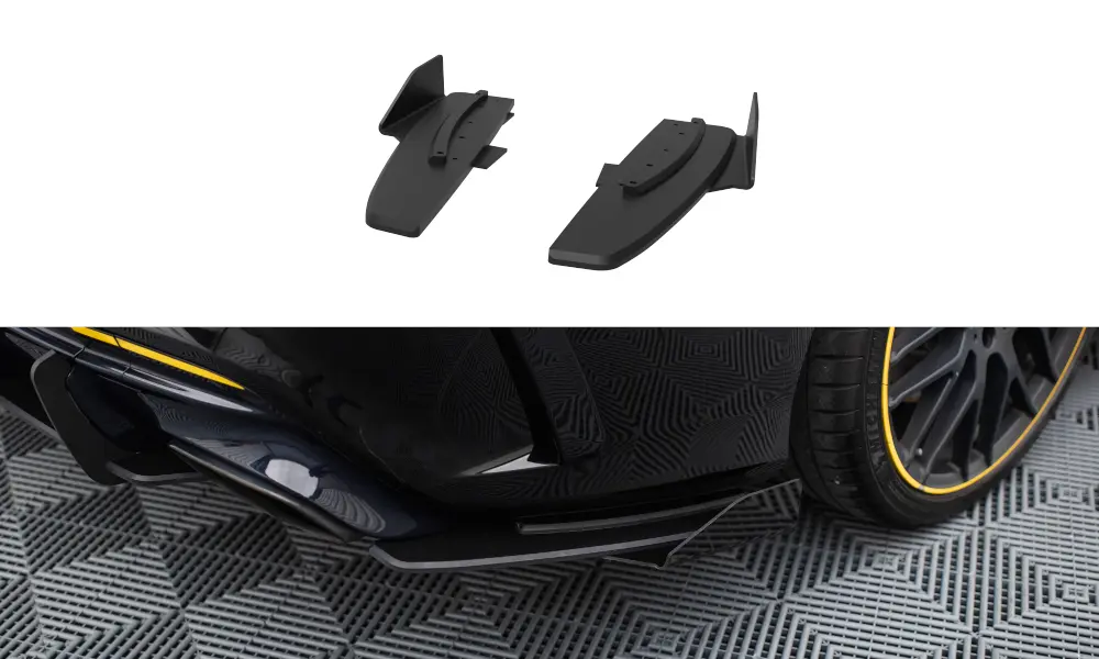 Sidesplitters bak + flopper Mercedes-Benz CLA 45 AMG (C117) facelift 2017 - 2019 | Street Pro Black Edition – bilde 3