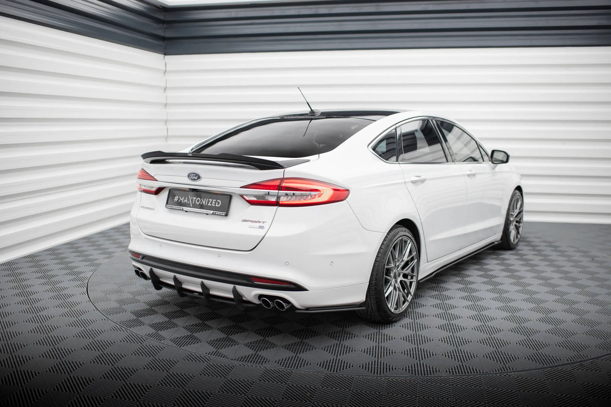 Sidesplitters bak Ford Mondeo Sport mk5 facelift 2019 - 2022 / Ford Fusion Sport (usa) mk2 facelift 2019 - 2020 | Street Pro Black Edition – bilde 2