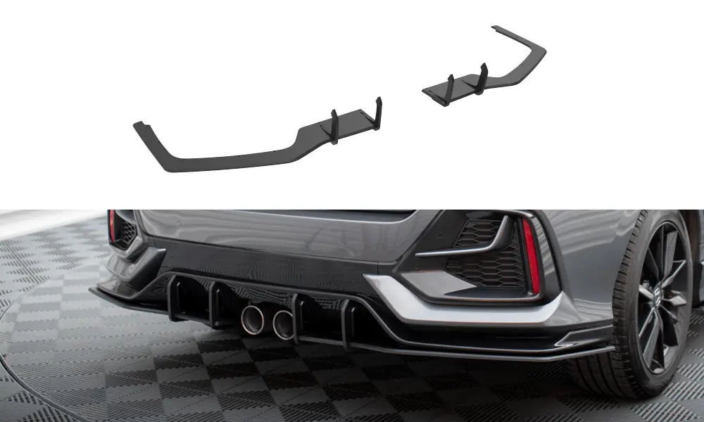 Sidesplitters bak Honda Civic Sport Mk10 2020-2023 | Street Pro Black Edition – bilde 2