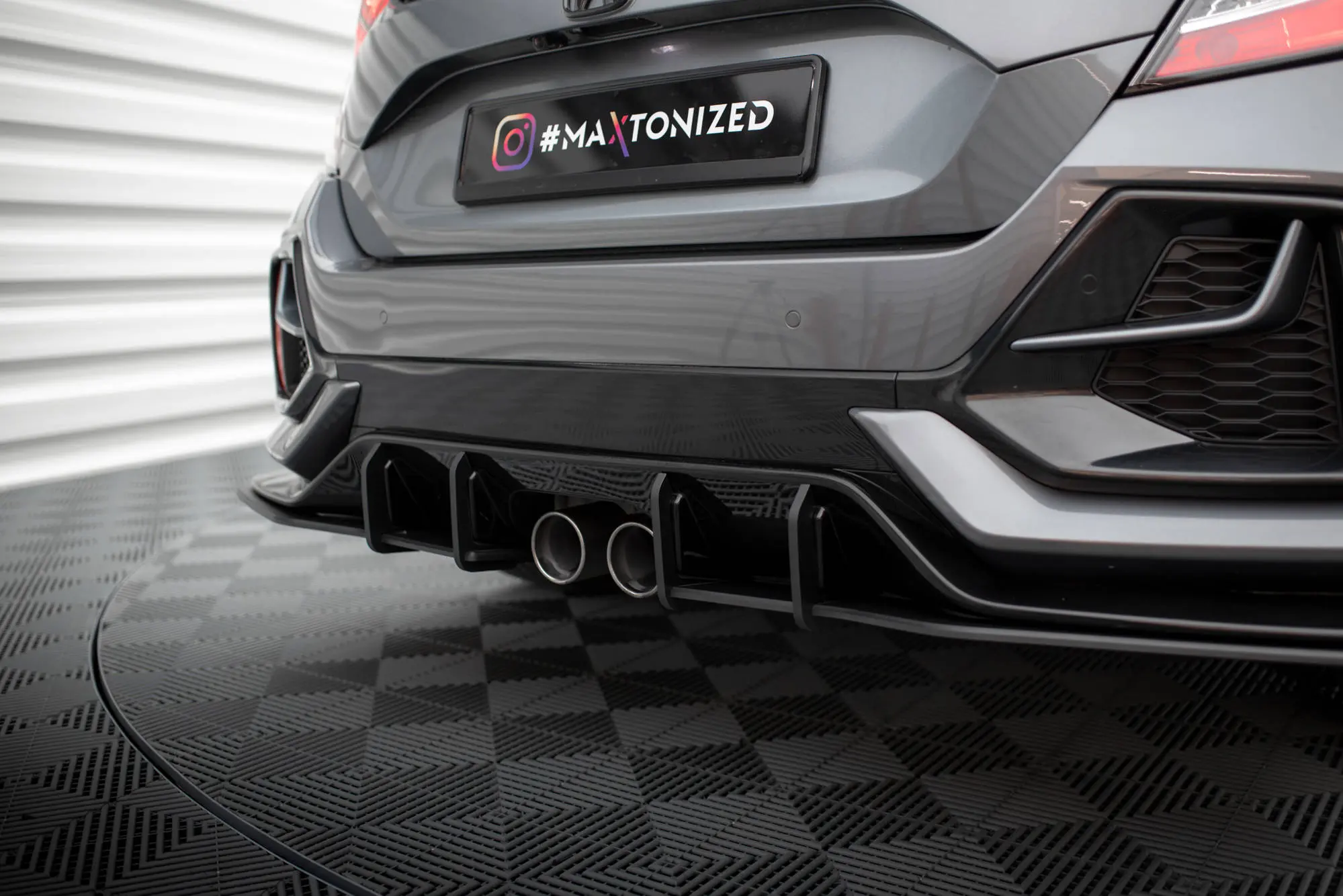 Sidesplitters bak Honda Civic Sport Mk10 2020-2023 | Street Pro Black Edition – bilde 3