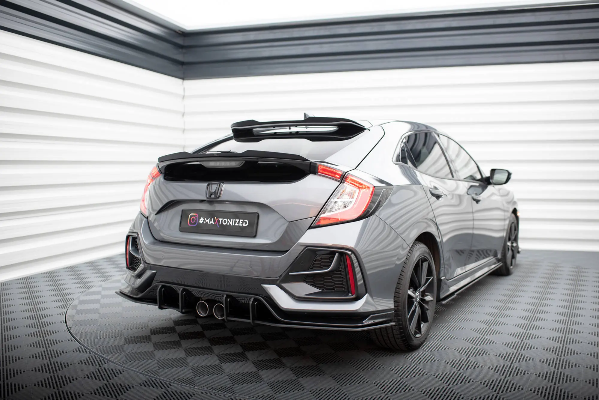 Sidesplitters bak Honda Civic Sport Mk10 2020-2023 | Street Pro Black Edition – bilde 5
