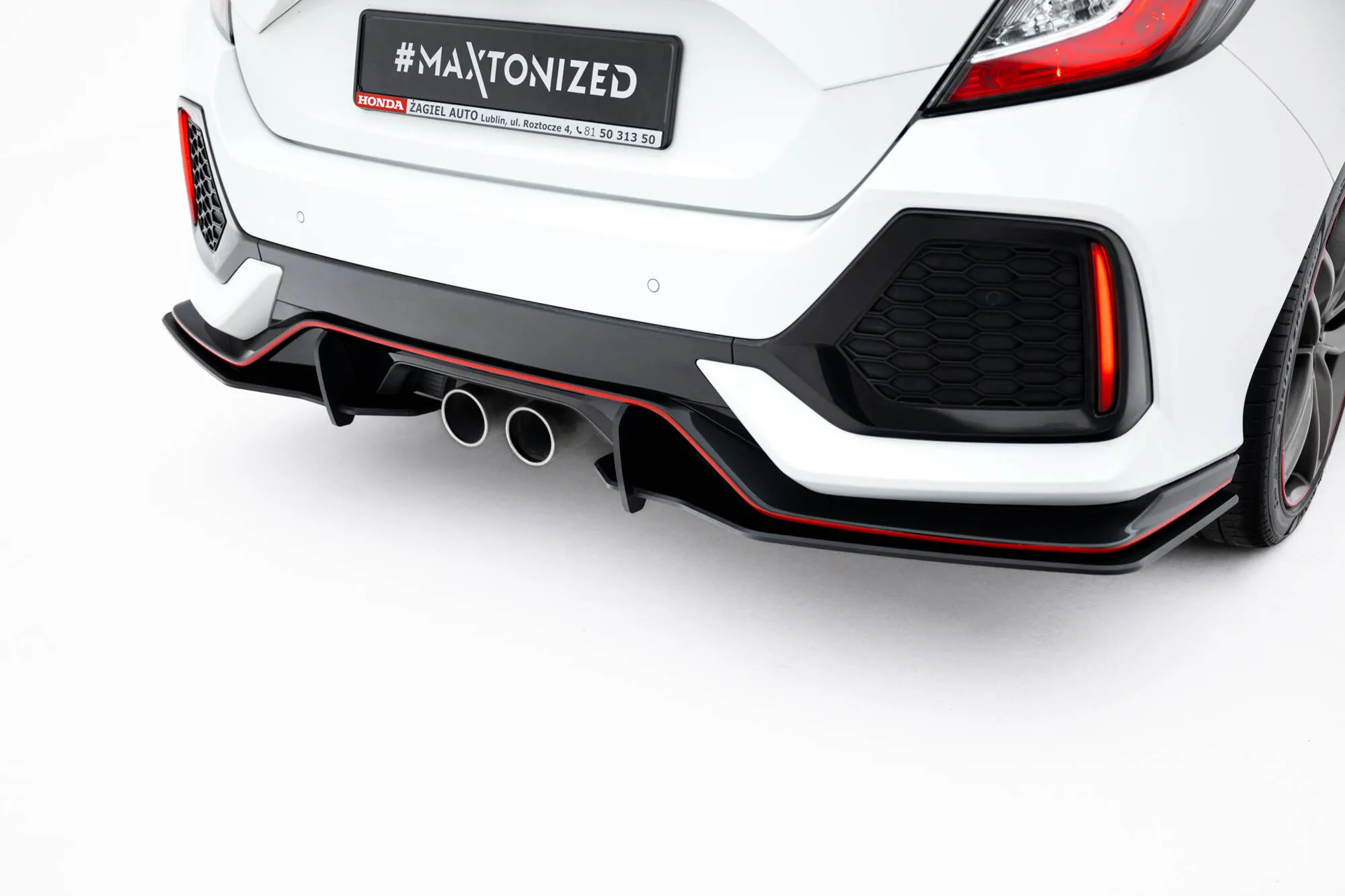 Sidesplitters bak Honda Civic Sport Mk10 2020-2023 | Street Pro Black Edition – bilde 2