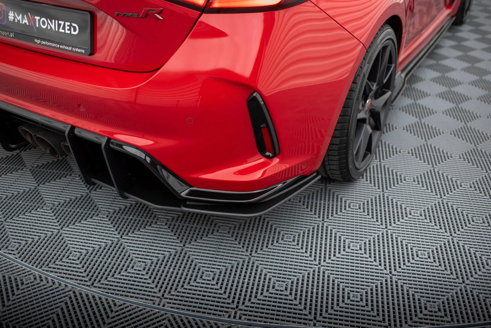 Sidesplitters bak Honda Civic XI Type-R 2023-> | Street Pro Black Edition – bilde 2