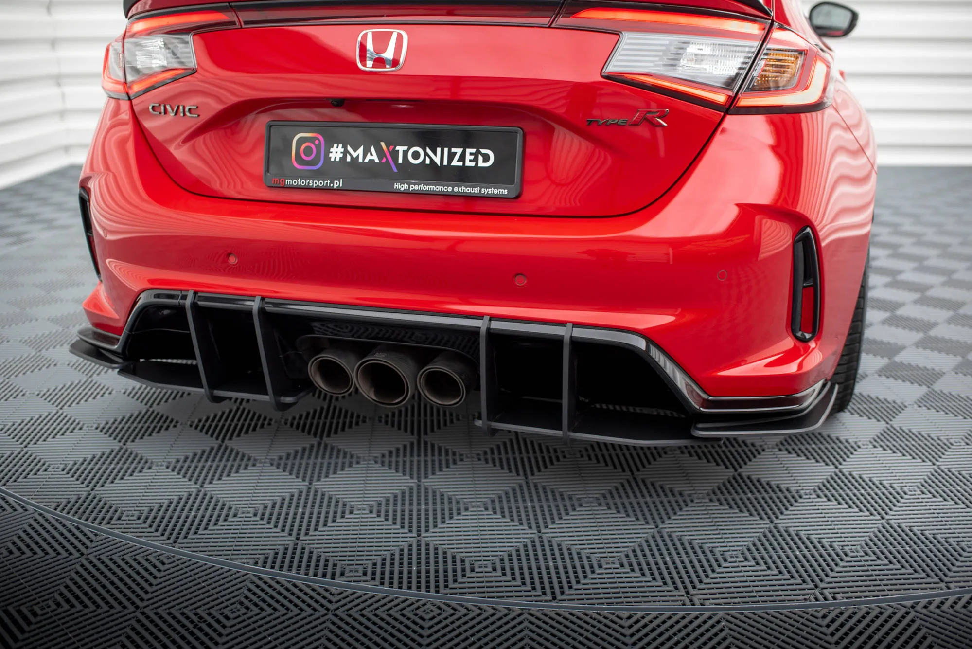 Sidesplitters bak Honda Civic XI Type-R 2023-> | Street Pro Black Edition