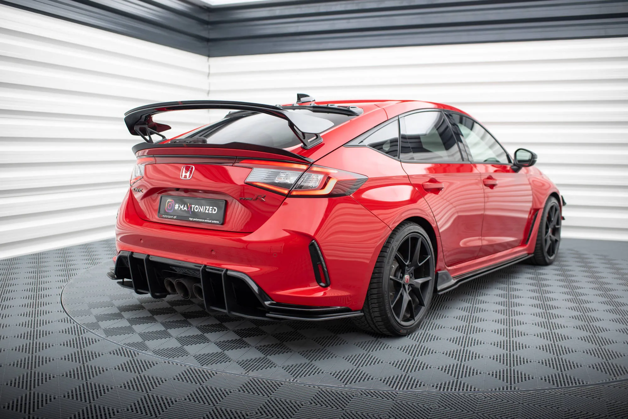 Sidesplitters bak Honda Civic XI Type-R 2023-> | Street Pro Black Edition – bilde 4