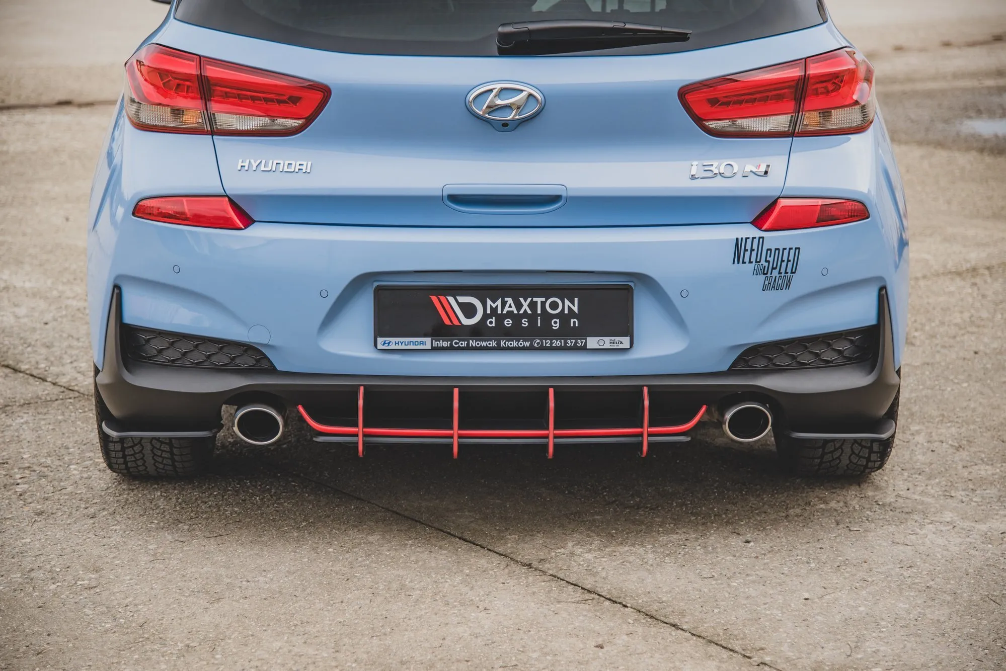 Sidesplitters bak Hyundai i30 III N / i30 III Fastback 2017-2020 | Street Pro Black Edition – bilde 2