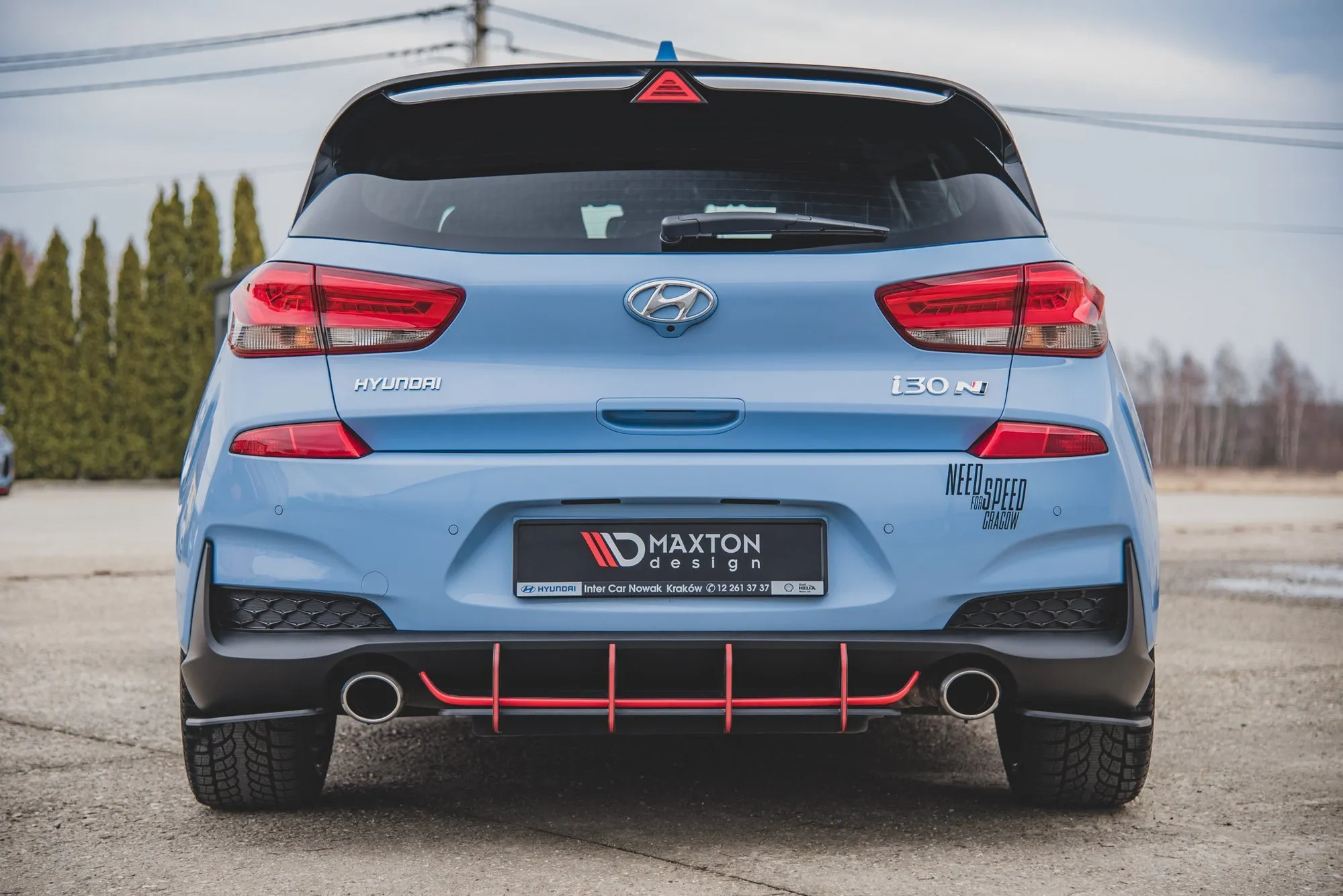 Sidesplitters bak Hyundai i30 III N / i30 III Fastback 2017-2020 | Street Pro Black Edition – bilde 3
