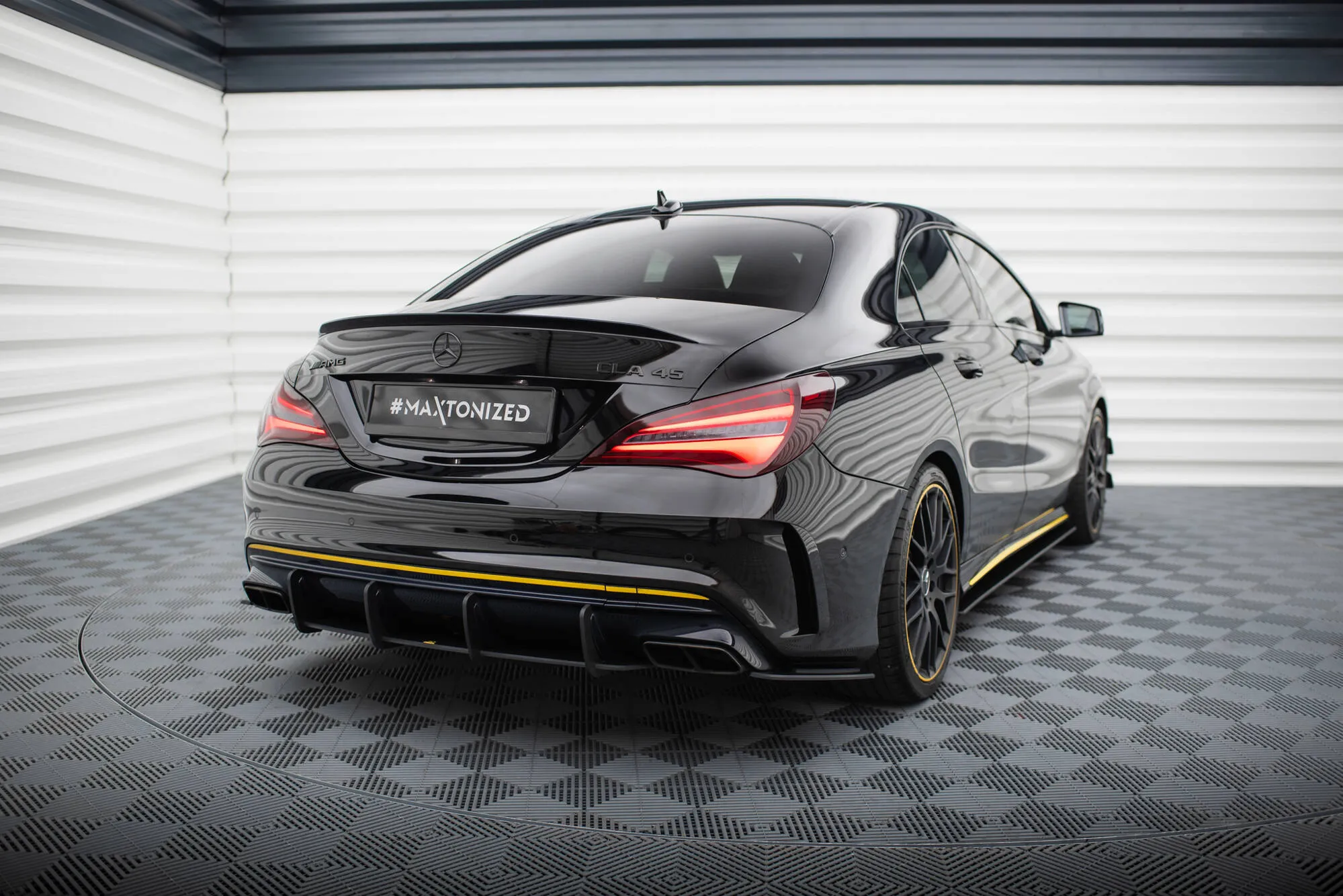 Sidesplitters bak Mercedes-Benz AMG Cla 45 Aero (C117) Facelift 2017 - 2019 | Street Pro Black Edition – bilde 3