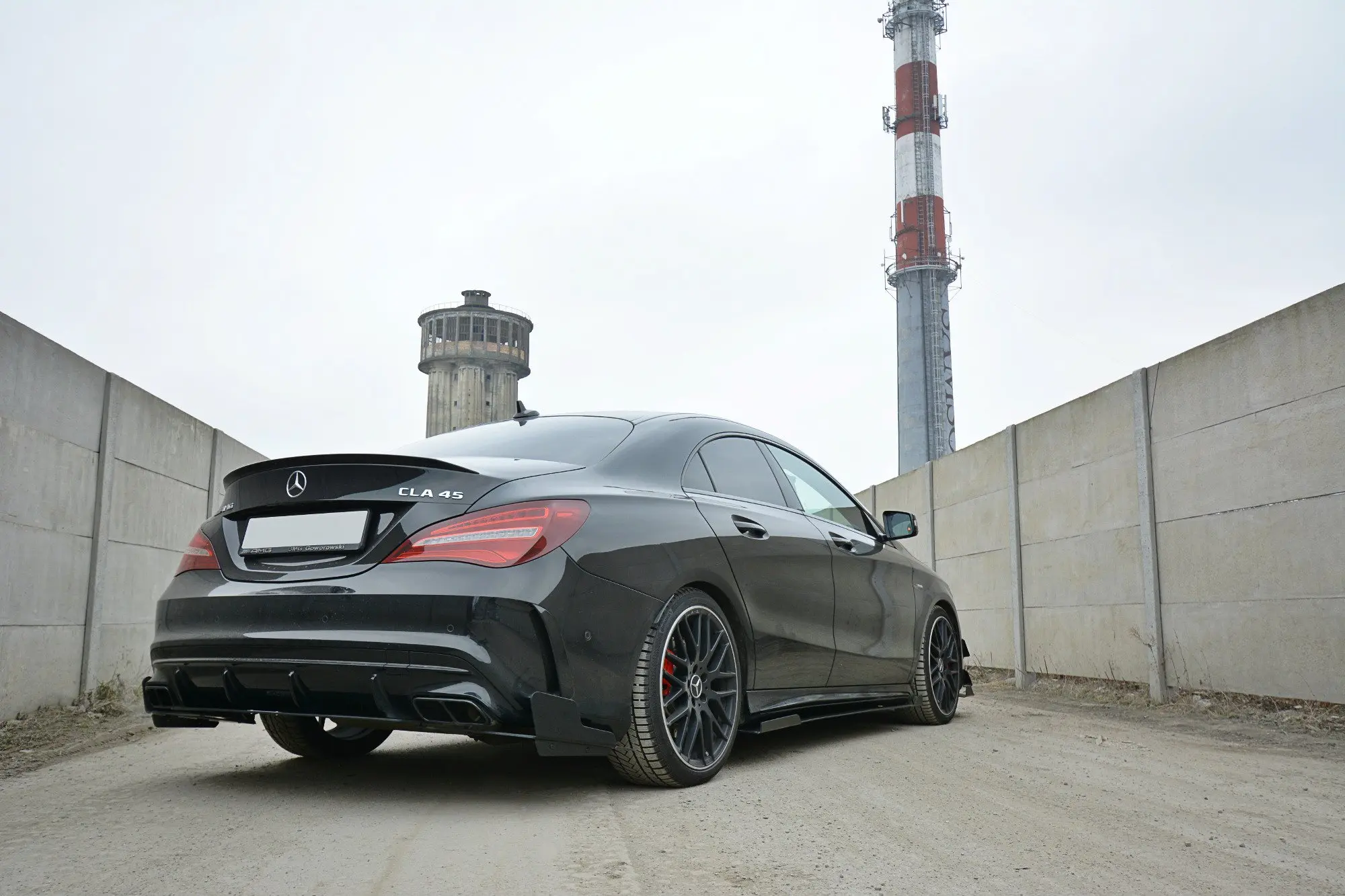 Sidesplitters bak Mercedes-Benz CLA 45 AMG (C117) facelift 2017 - 2019 | Racing Black Edition – bilde 3