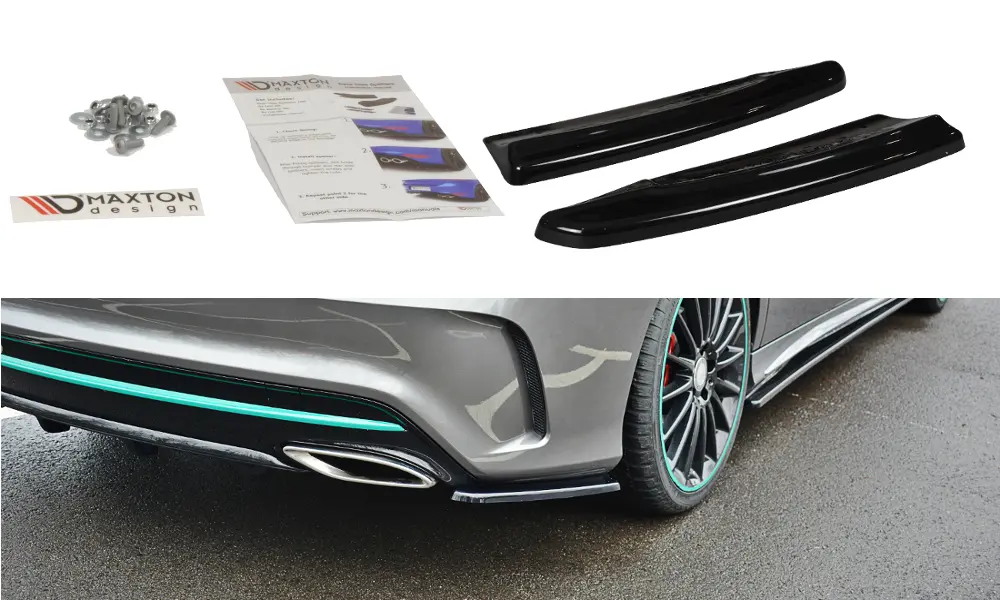 Sidesplitters bak Mercedes-Benz CLA (C117) AMG-Line facelift 2017 - 2019 | Glossy Black Edition Image 2