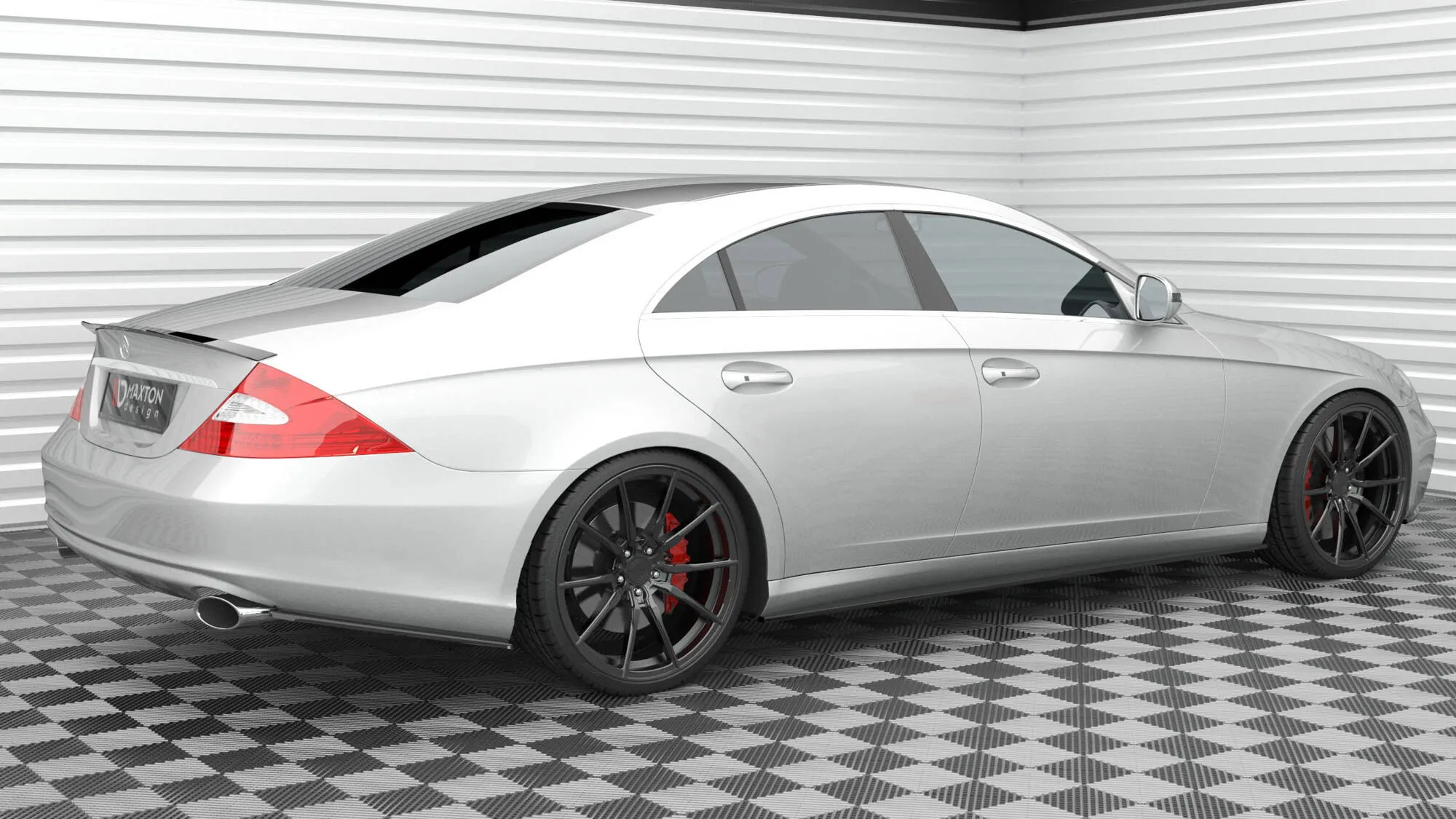 Sidesplitters bak Mercedes Cls (W219/C219) Pre-Facelift 2004 - 2008 | Glossy Black Edition – bilde 2
